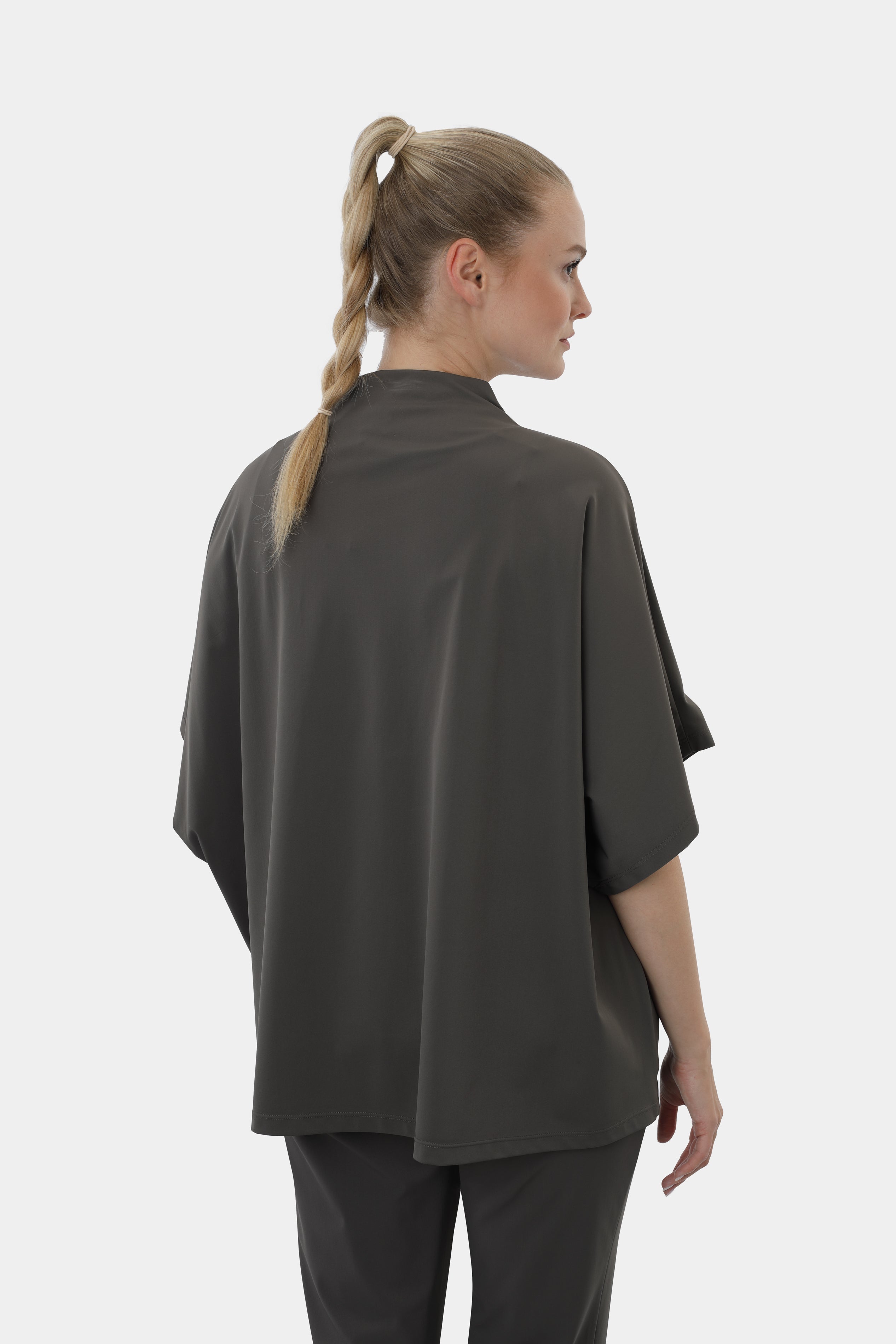 Eleganter Poncho OLIVE