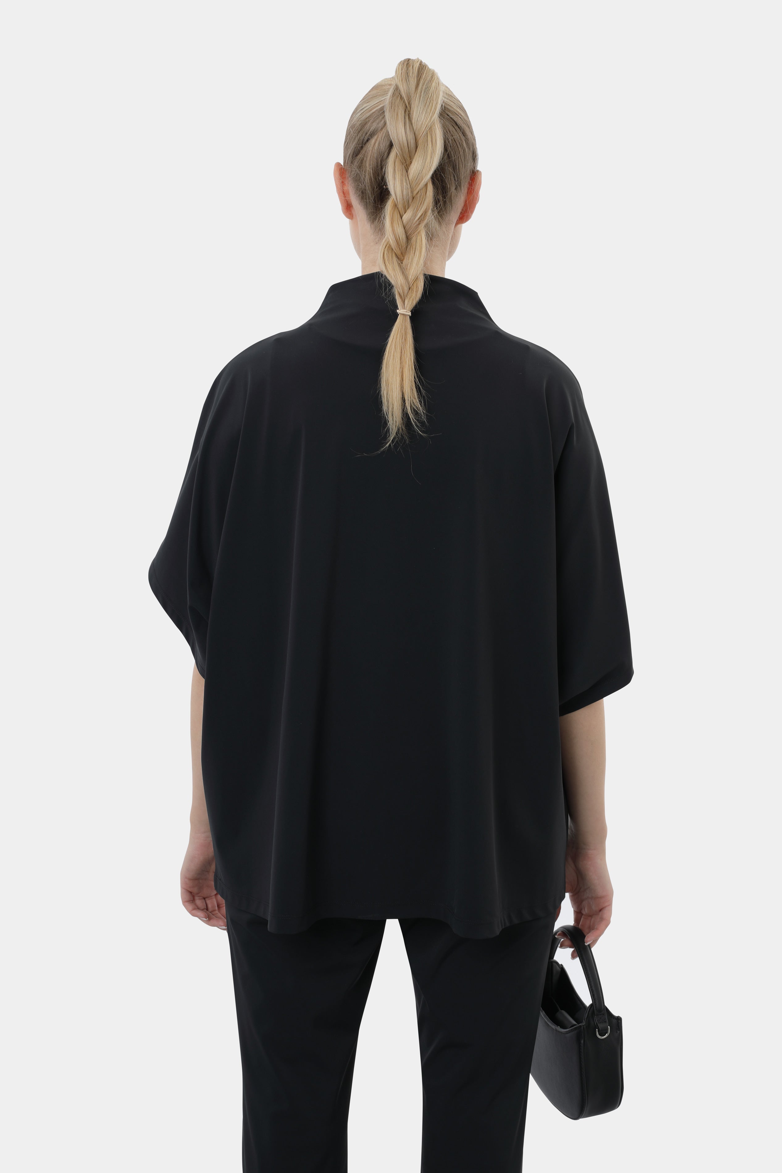 Elegante Poncho ZWART