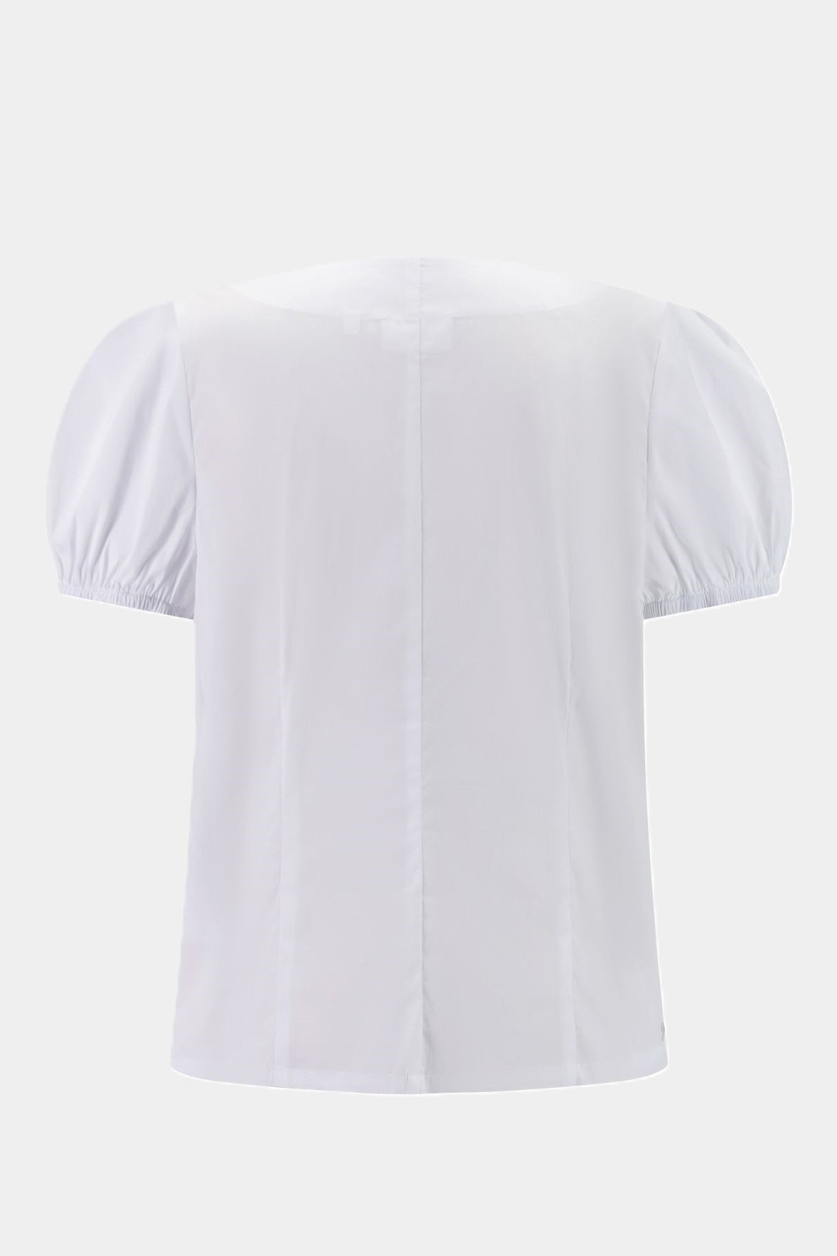 Kurzarm Bluse mit Puffärmeln WHITE