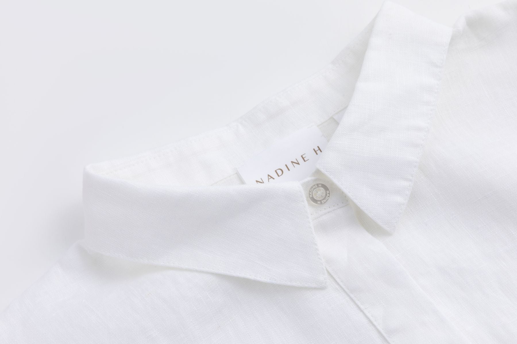 Linen Long Blouse WHITE