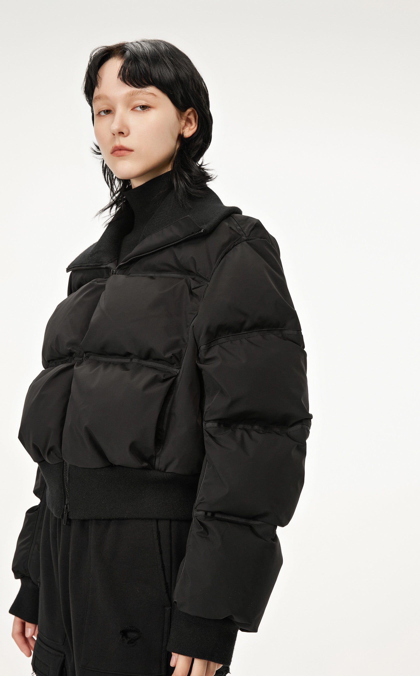 Short down jacket BLACK