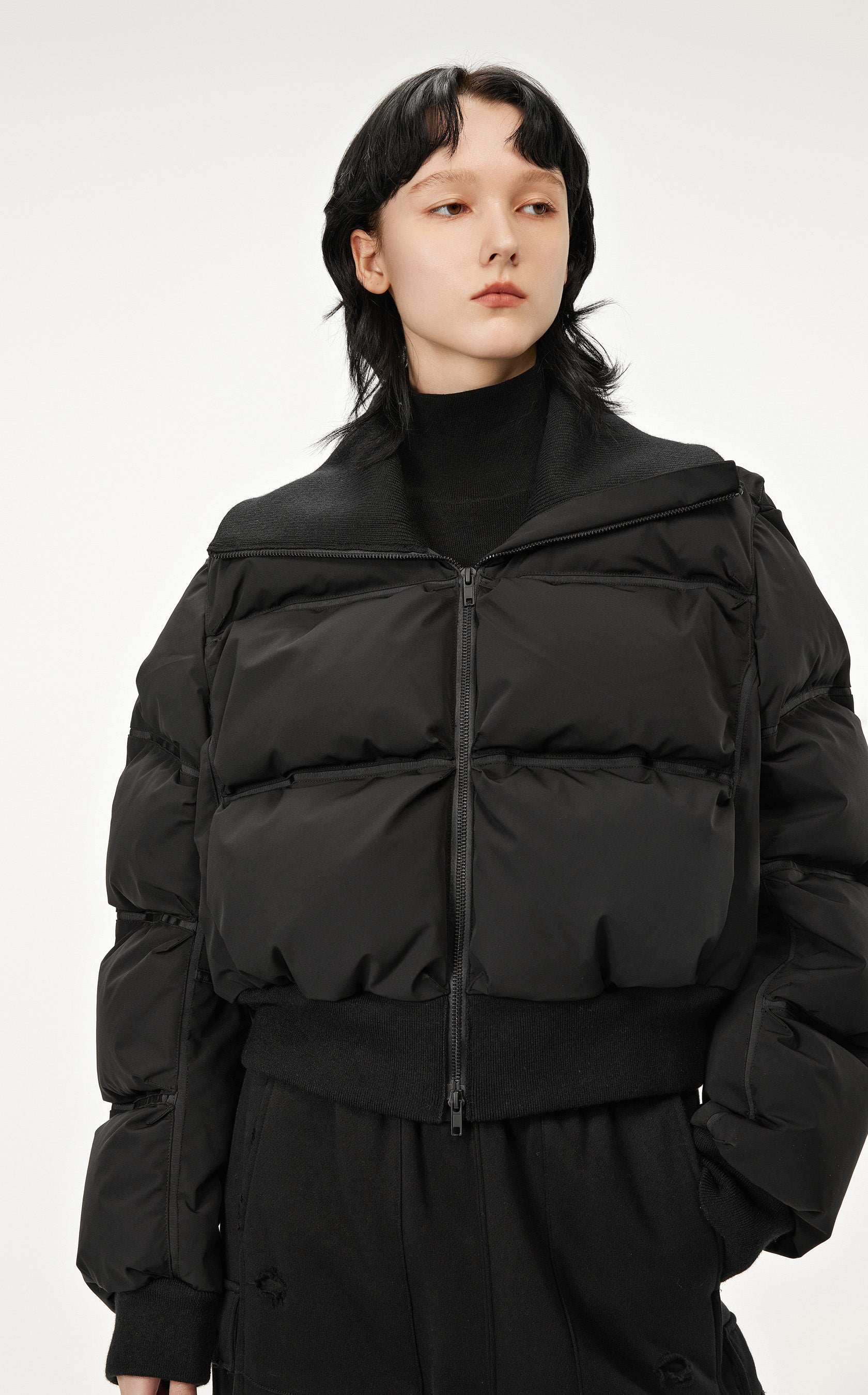 Short down jacket BLACK