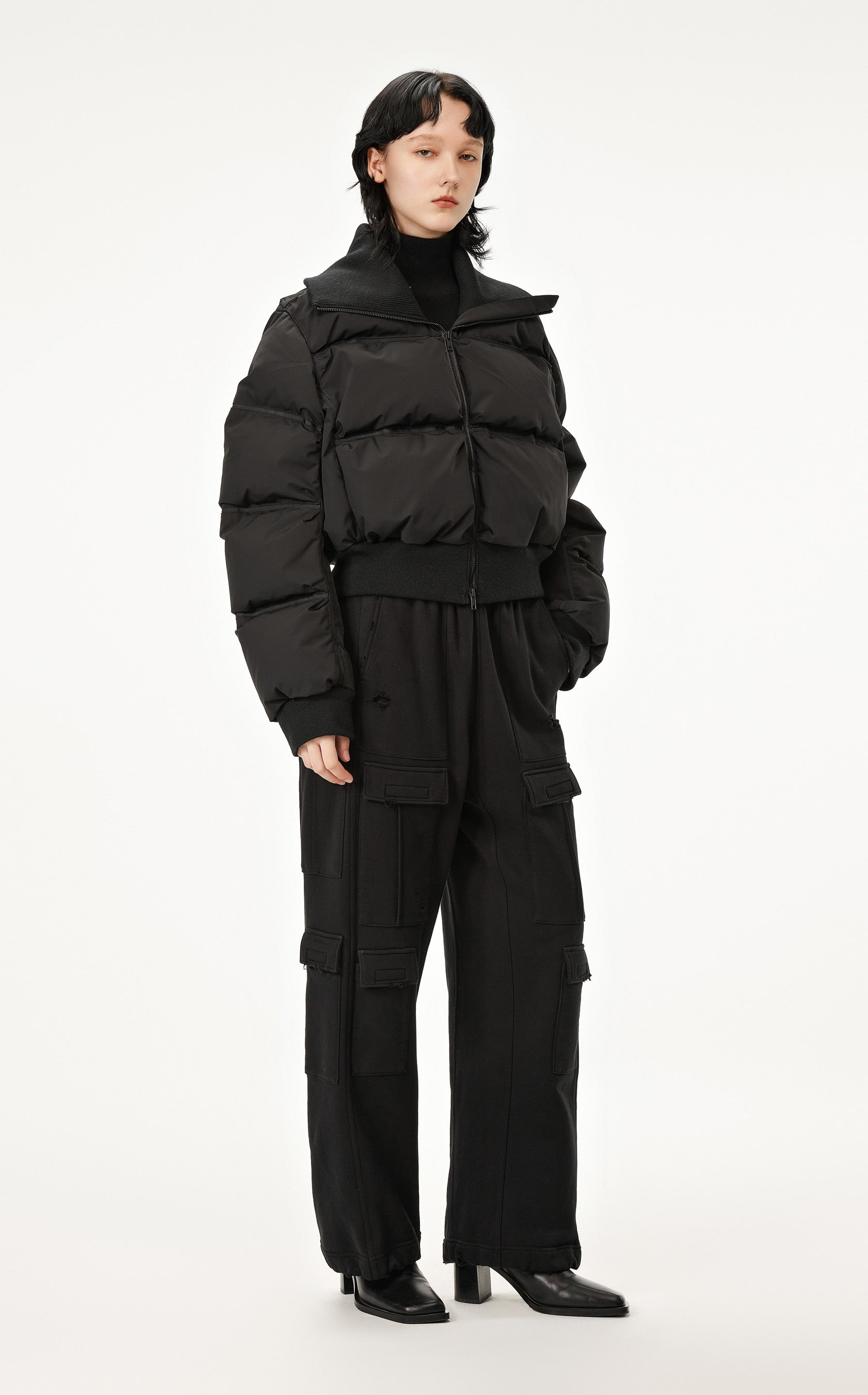 Short down jacket BLACK