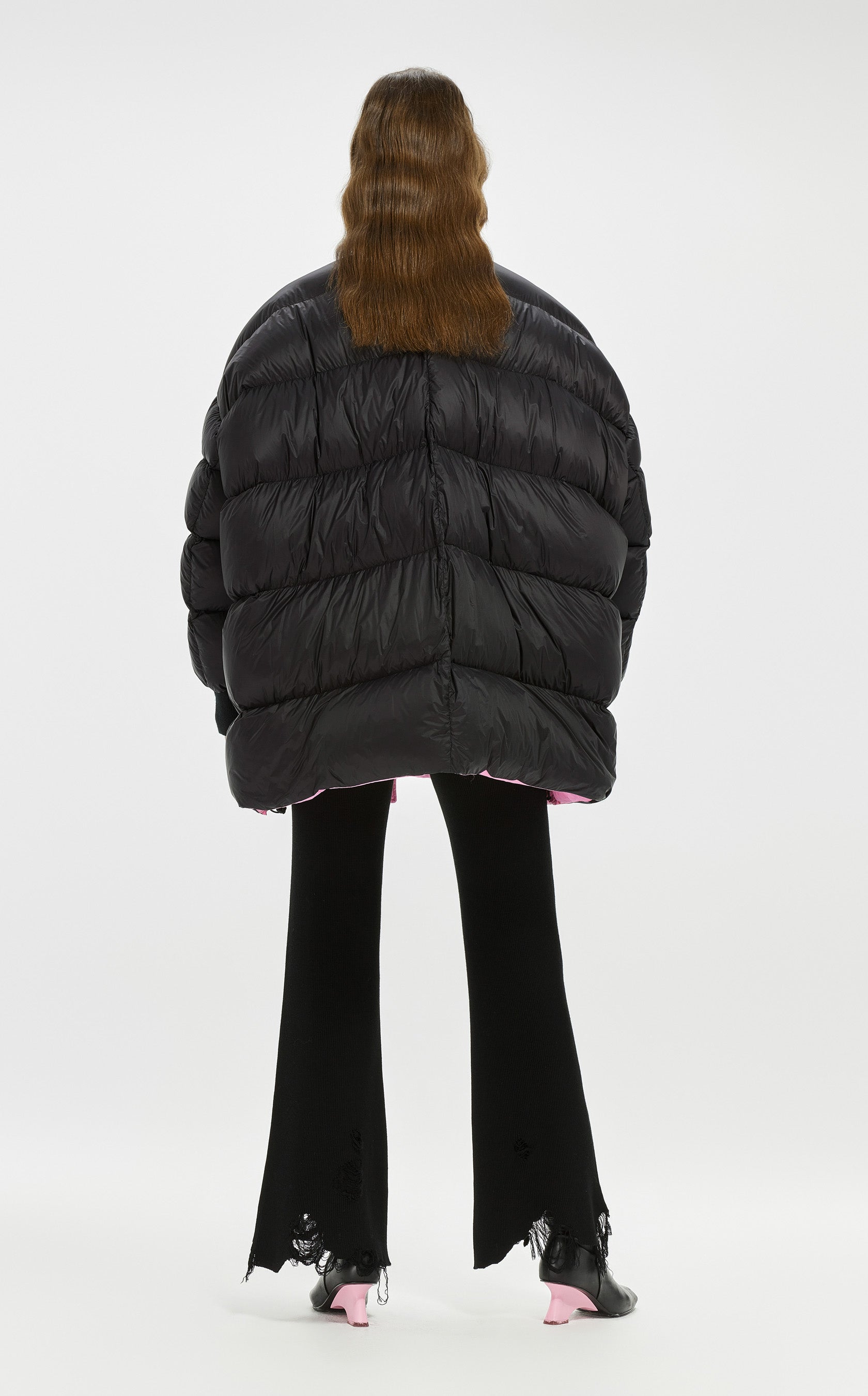 Long down jacket BLACK