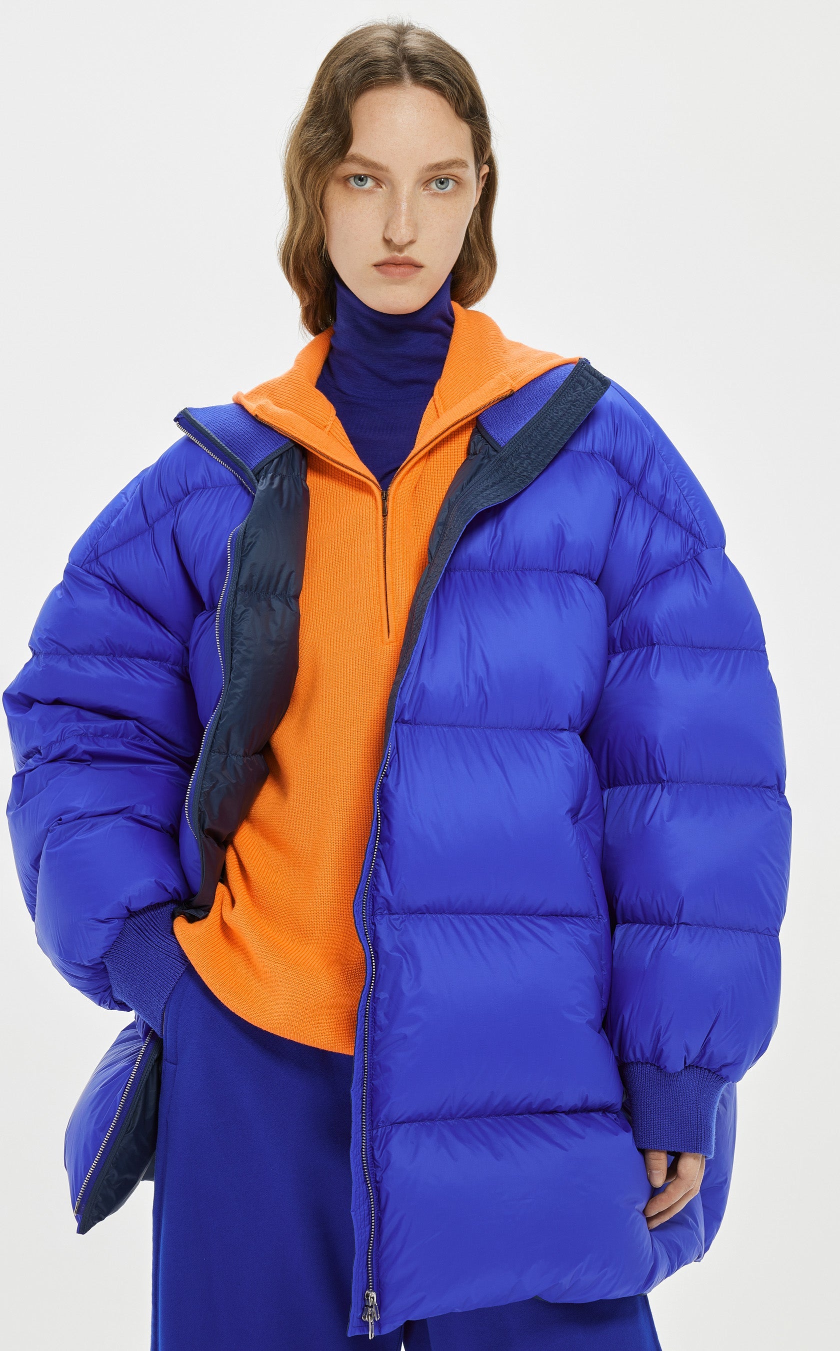 Long down jacket ROYALBLUE