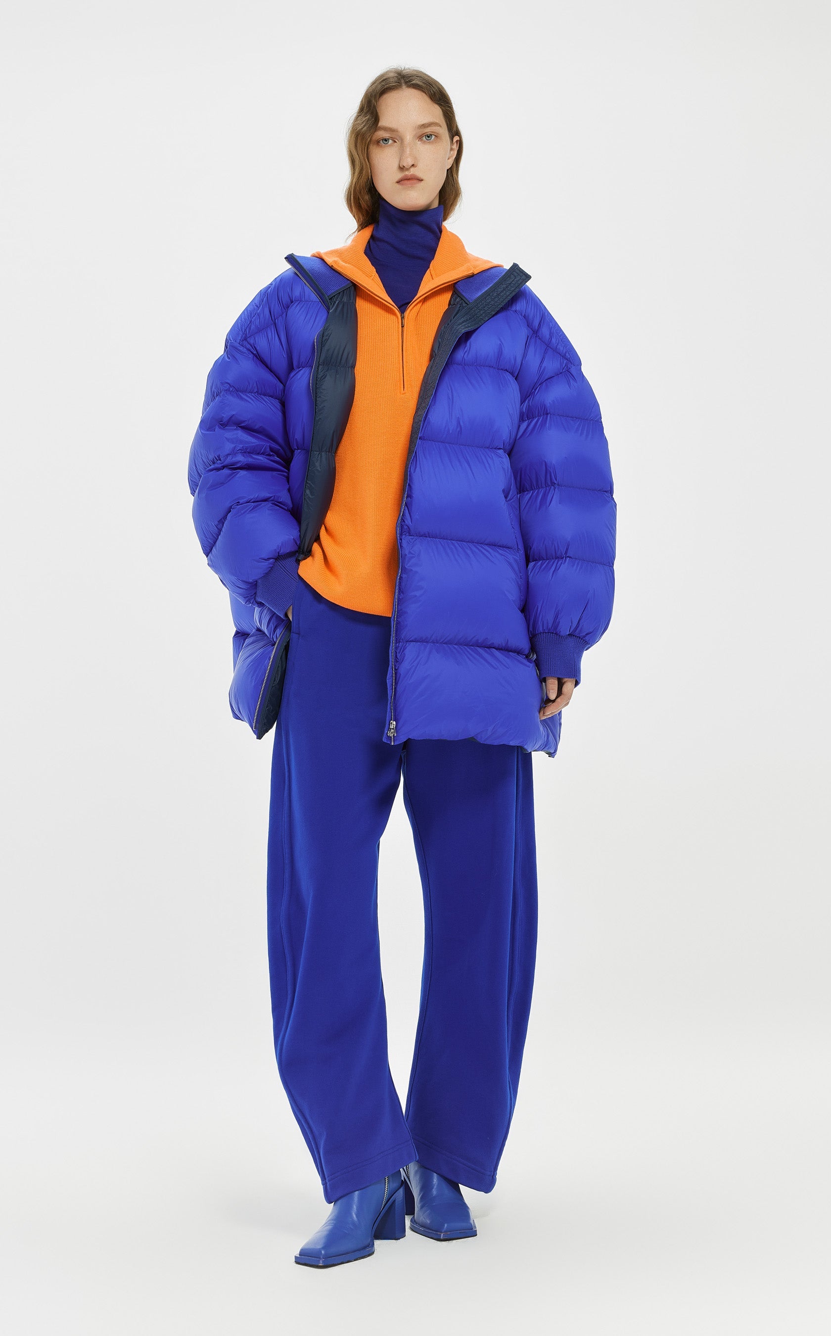 Long down jacket ROYALBLUE