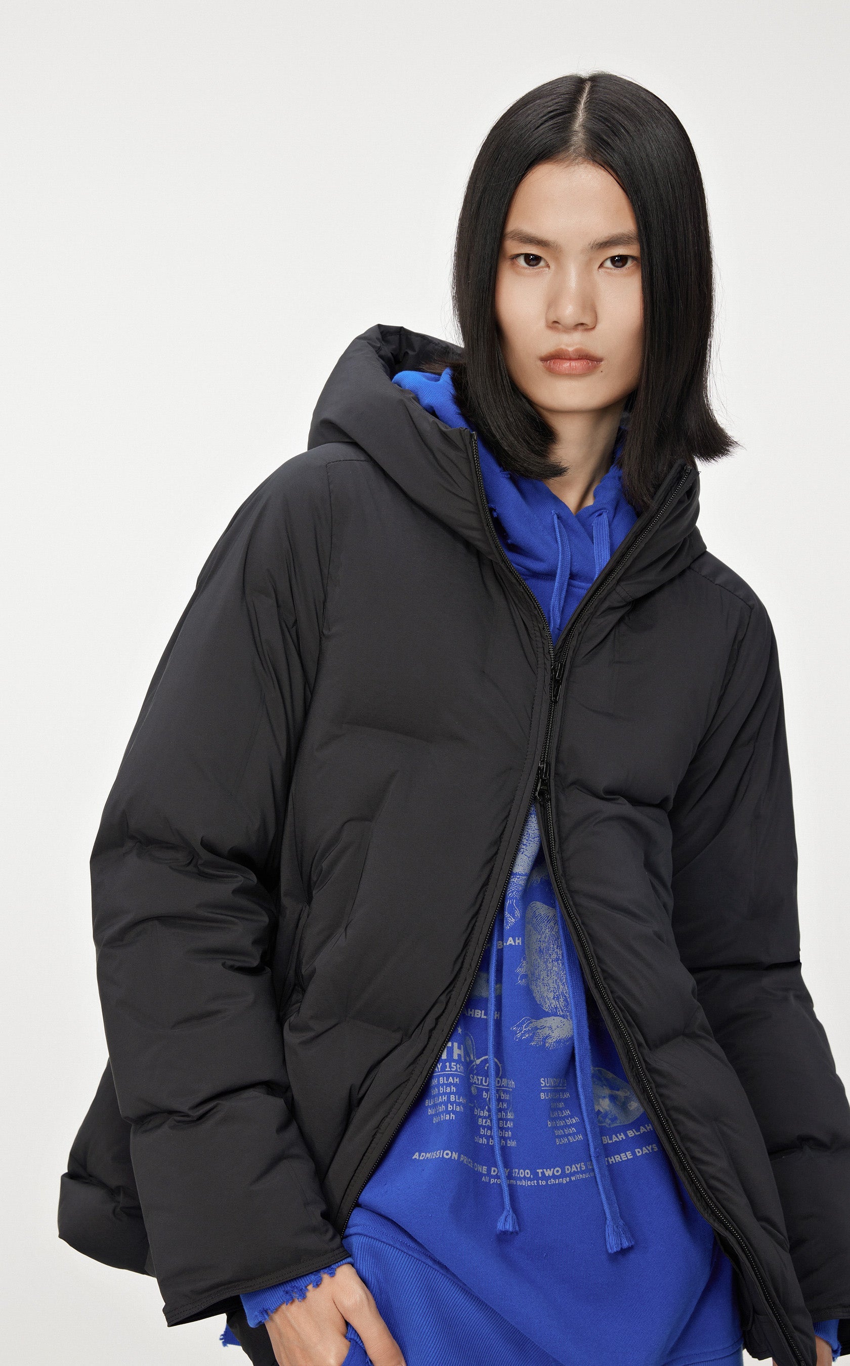 Simple down jacket BLACK