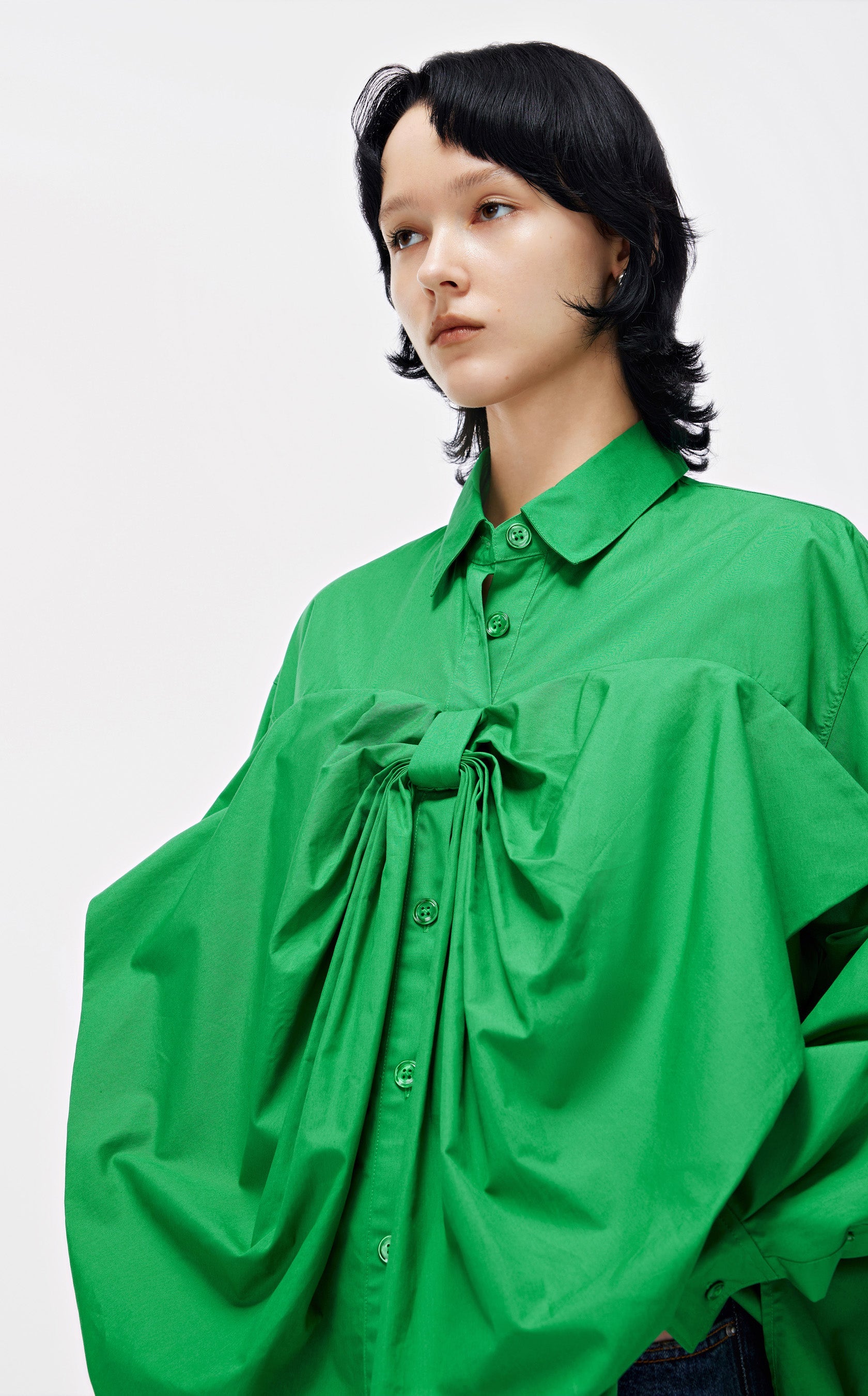 Blouse with Bow GREEN