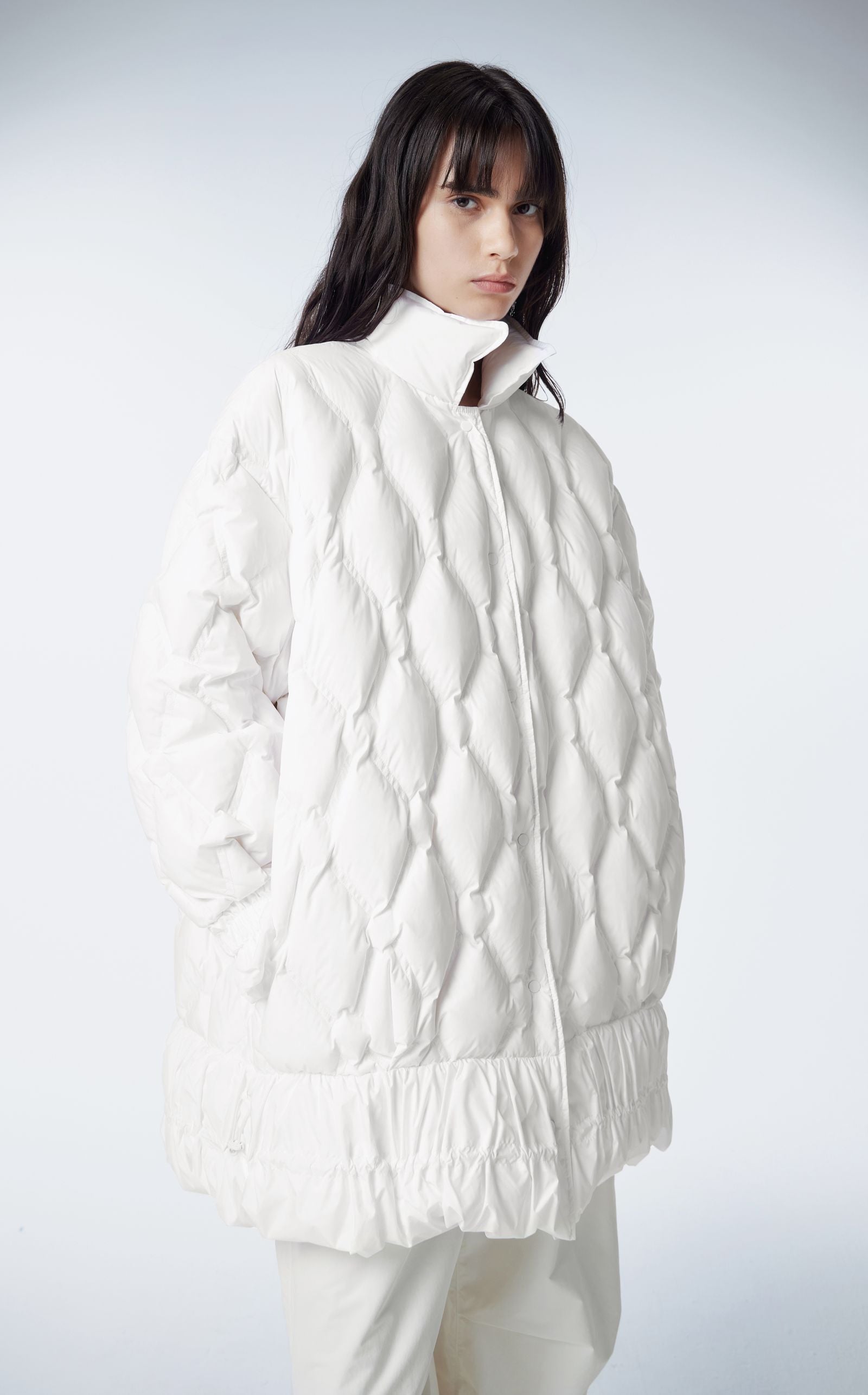 Reversible down jacket WHITE