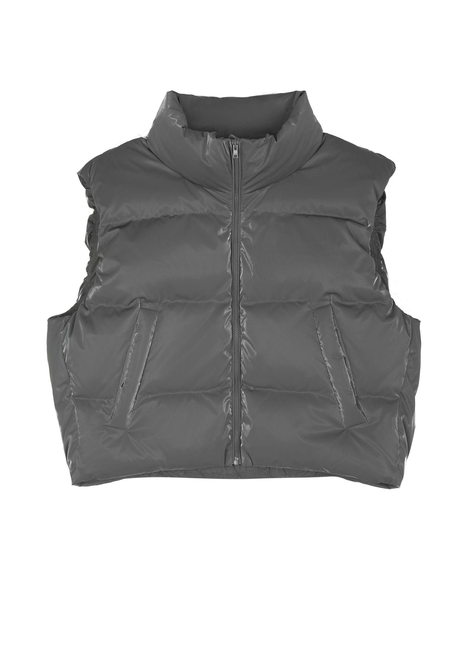 Down vest ASPHALT