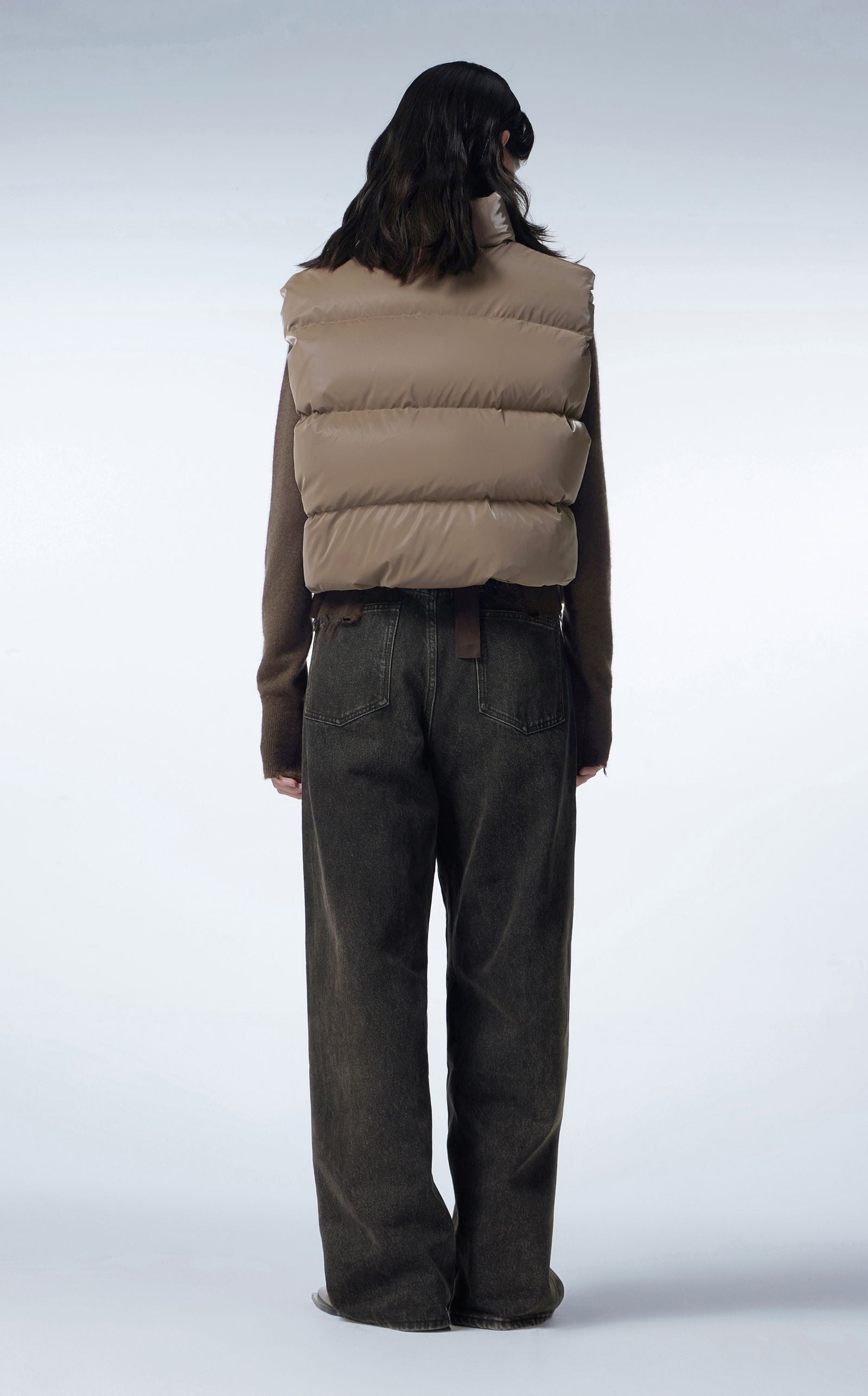 Down vest BROWN