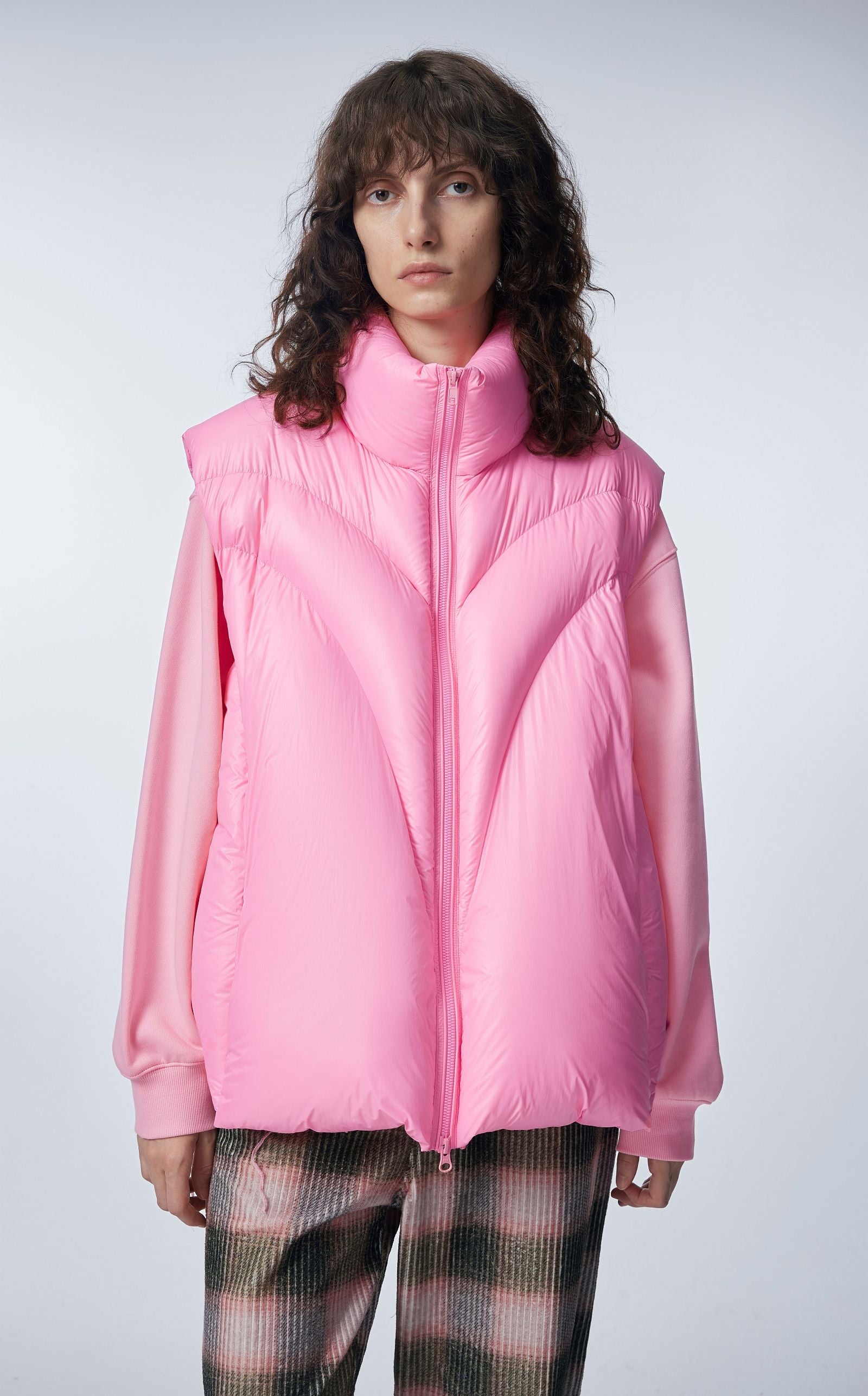 Down vest PINK