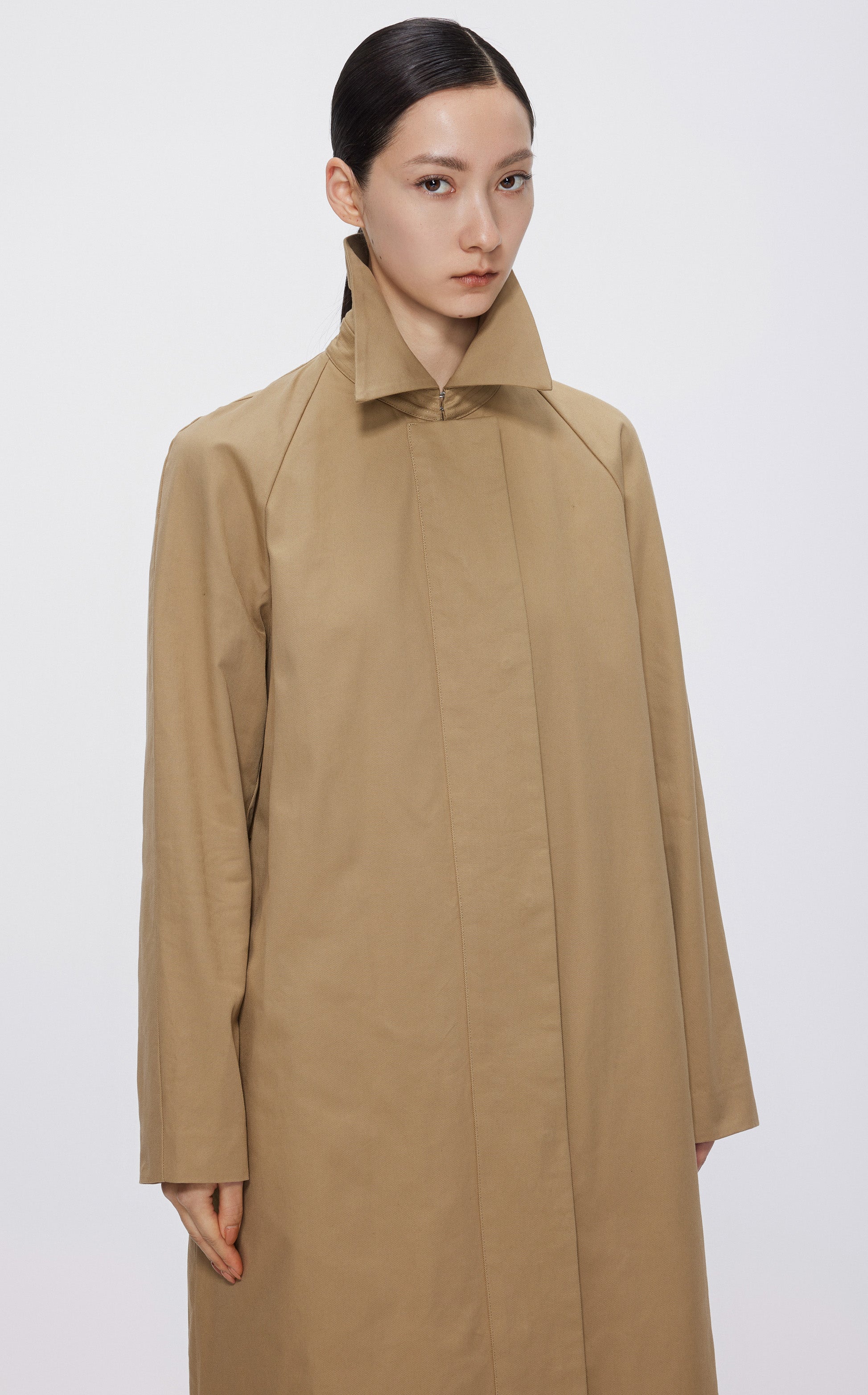 Cotton Zip Trench DUNE