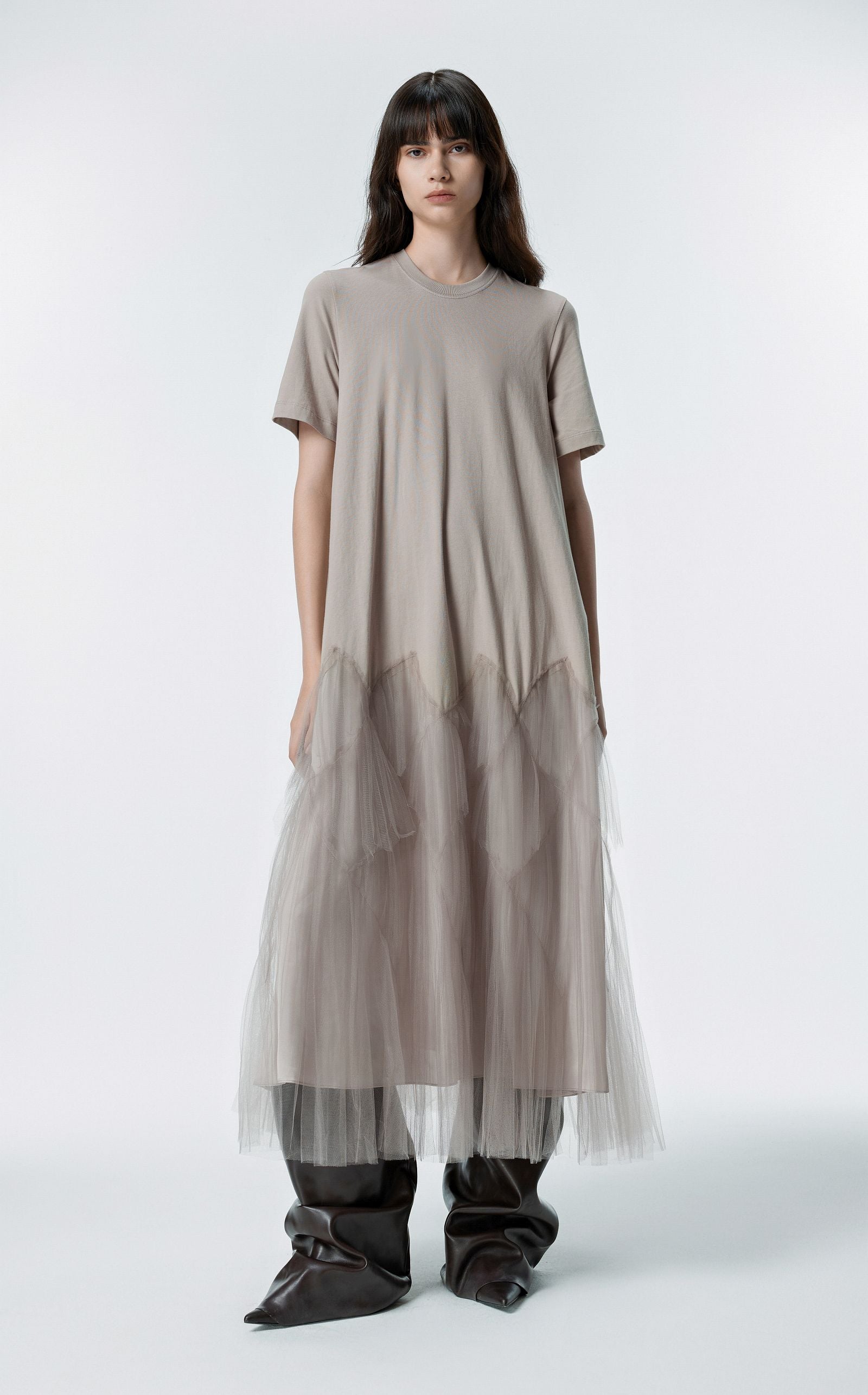 T-Shirt Dress LIGHT GREY