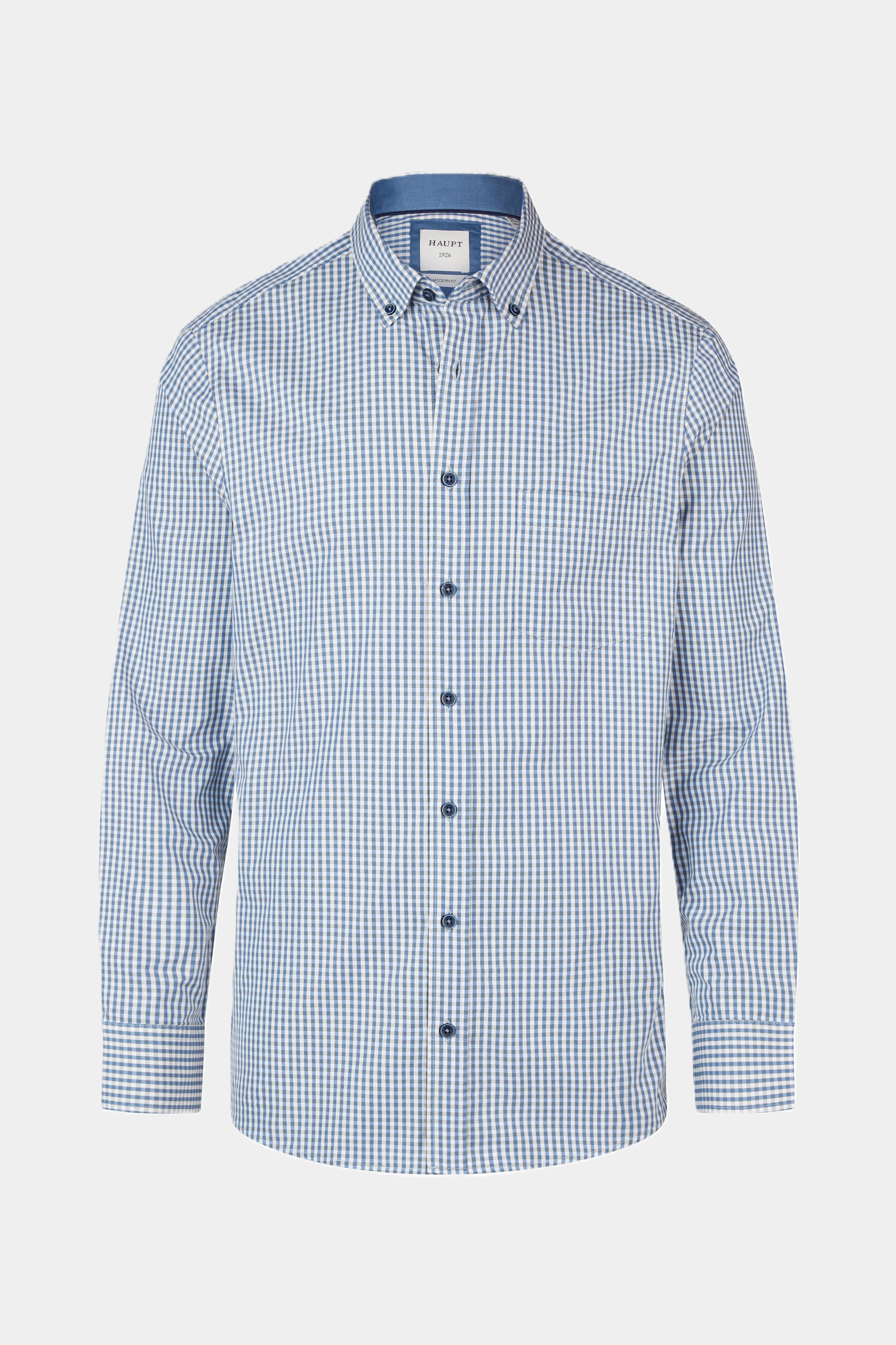 Cotton men's shirt BLUE GREY