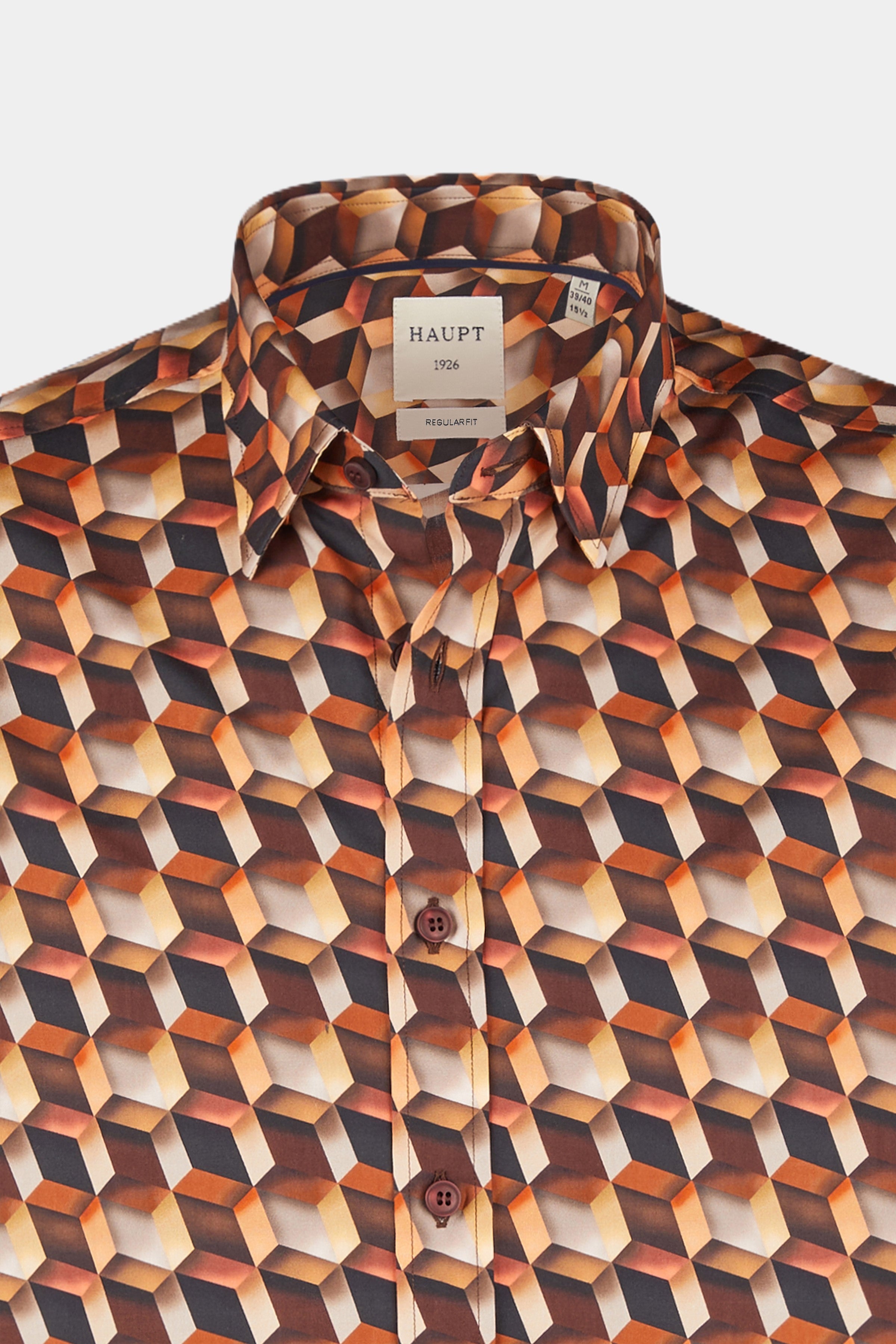 Cotton men's shirt BROWN