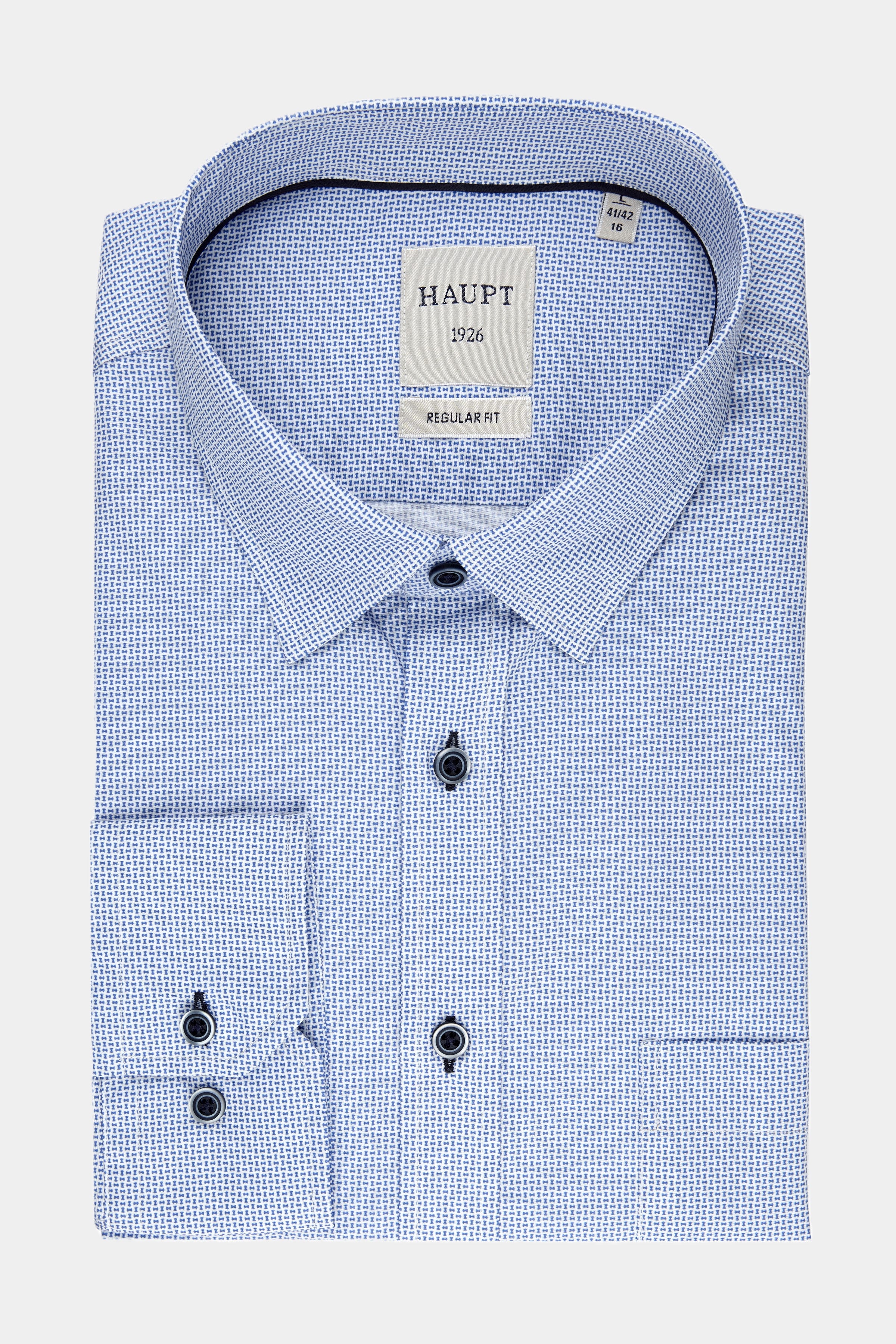 Cotton men's shirt navy print