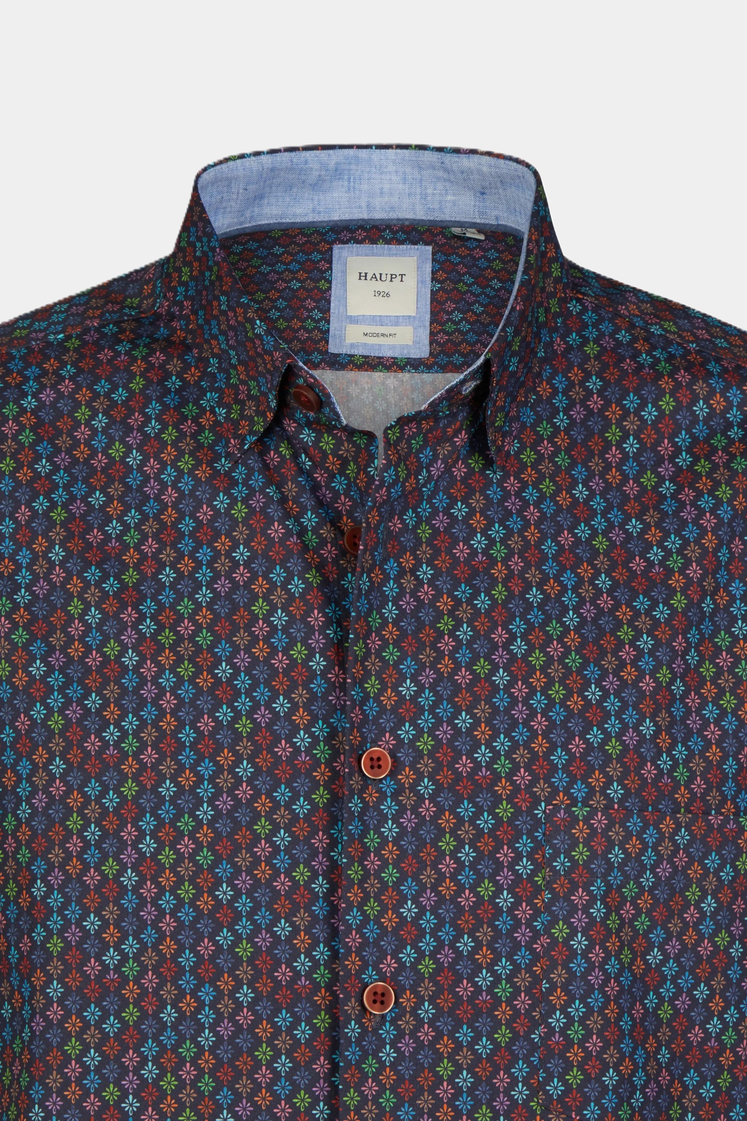 Cotton men's shirt navy multicolor