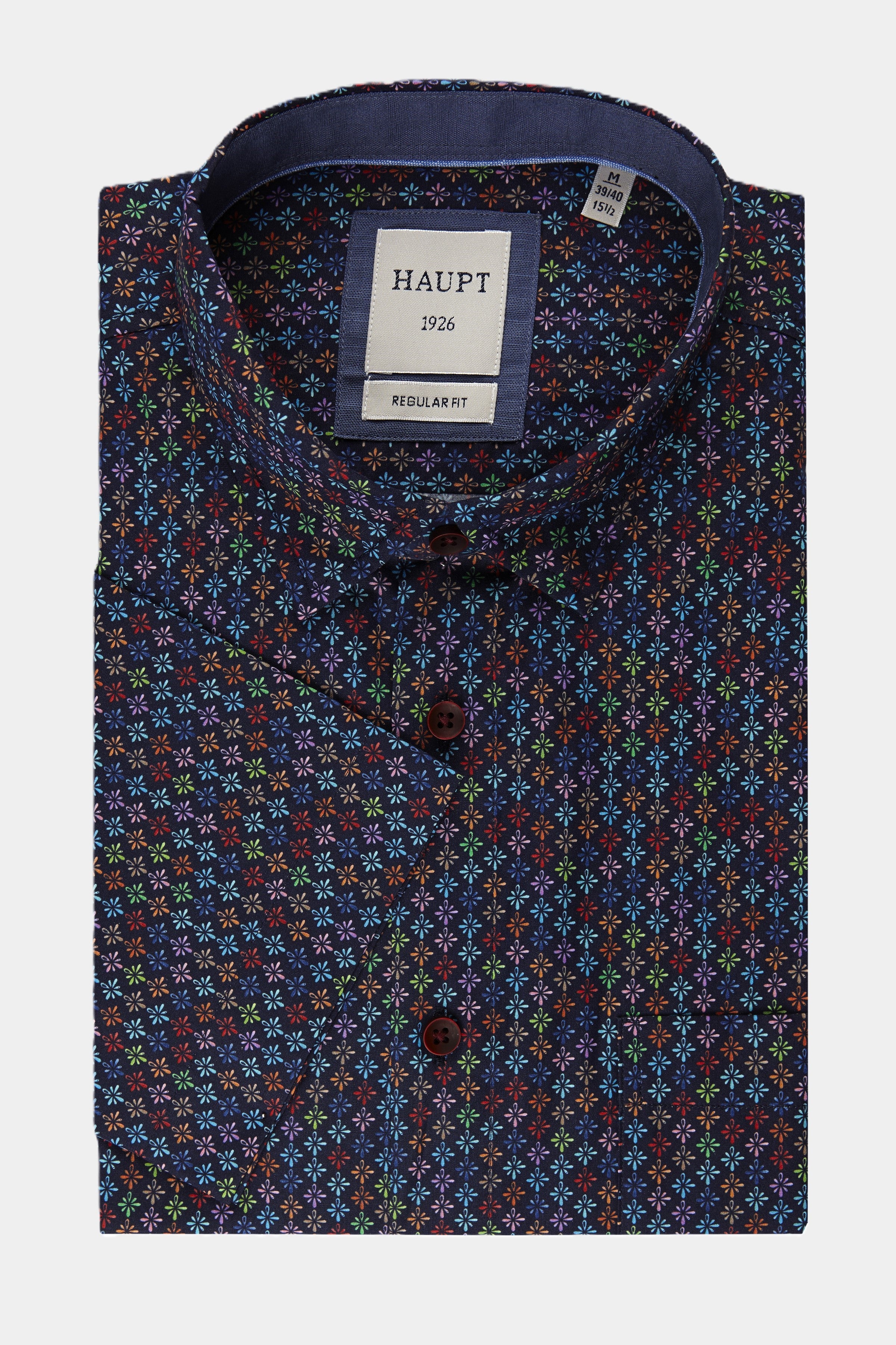 Cotton men's shirt navy multicolor