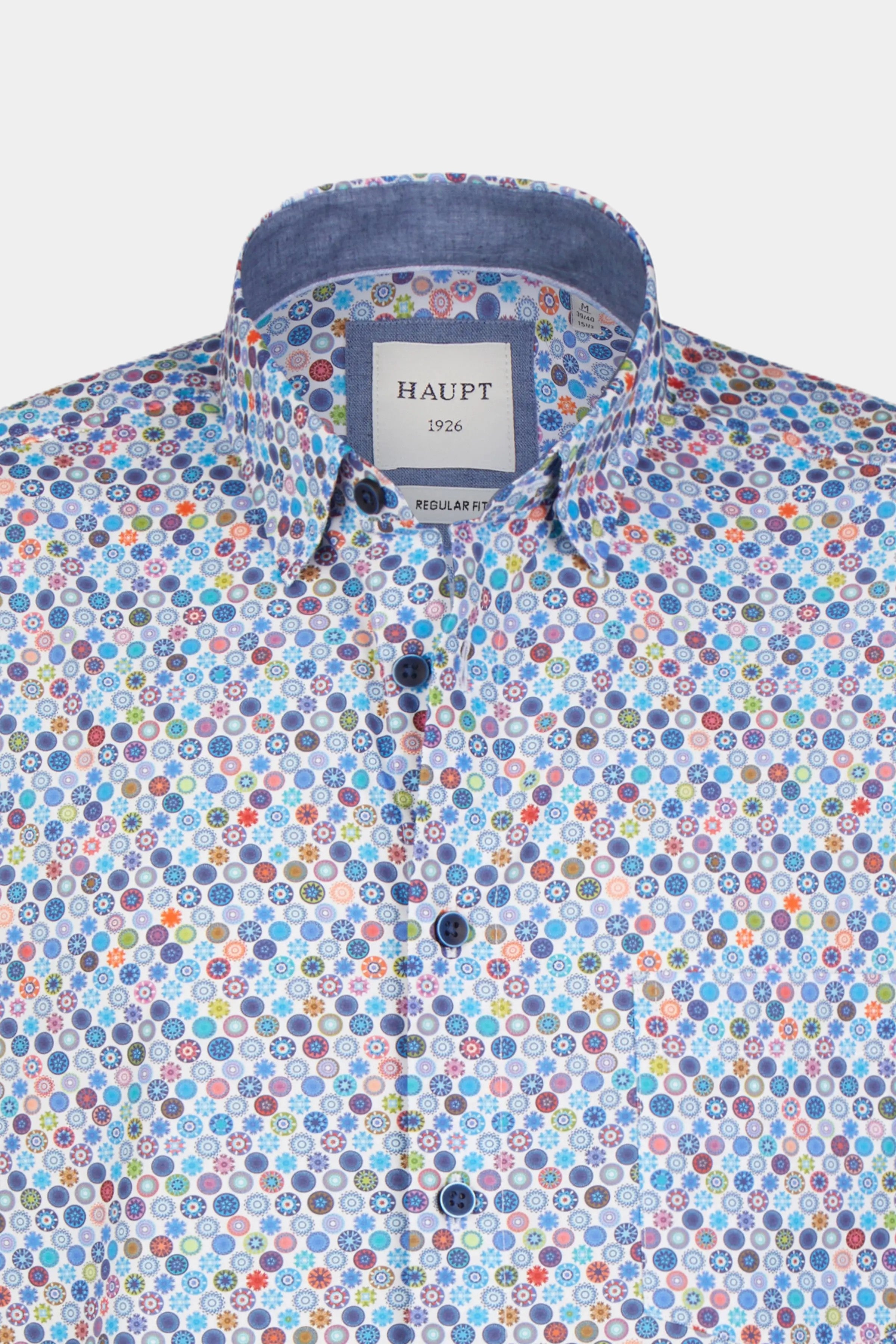 Cotton men's shirt white print