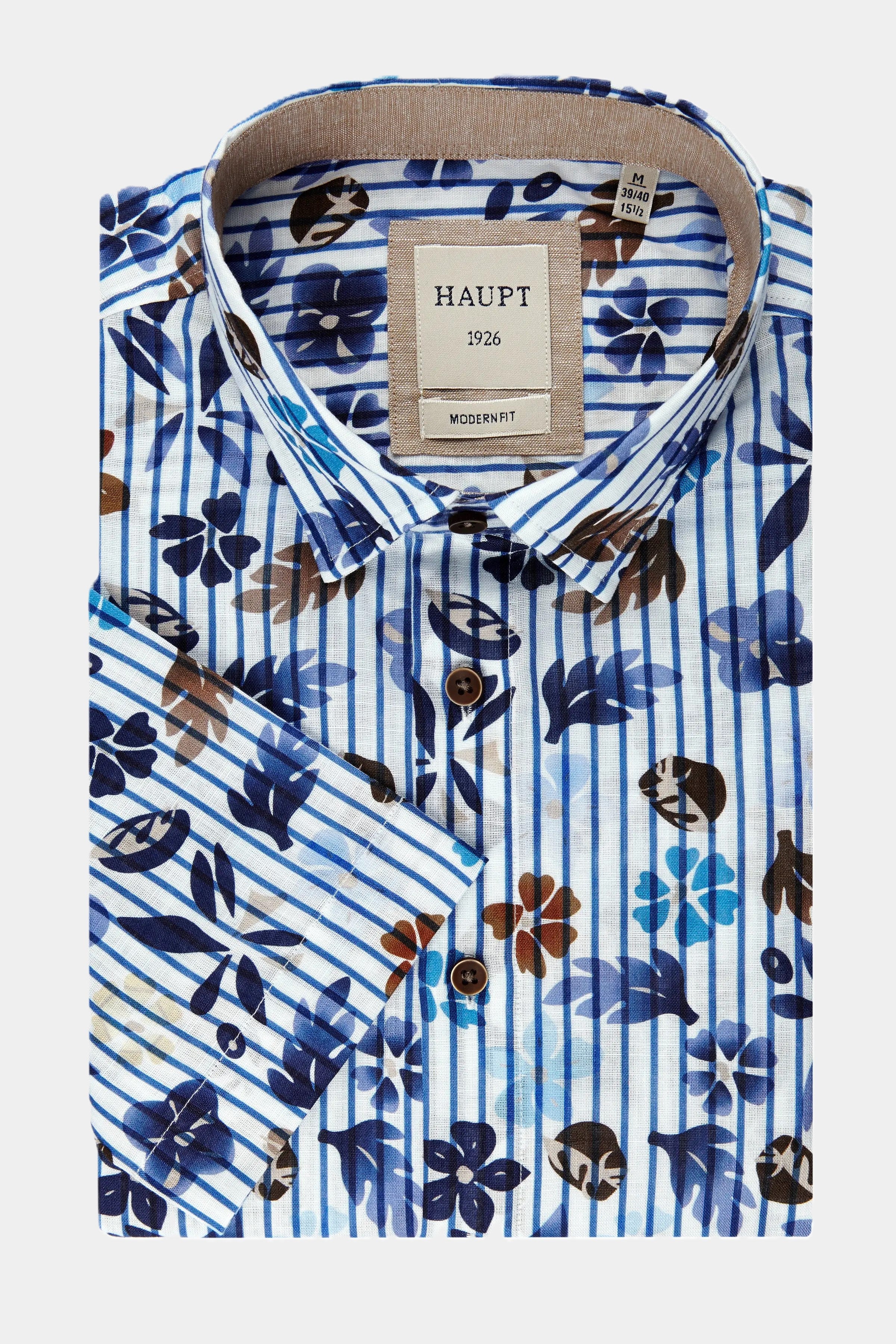 Cotton men's shirt white print