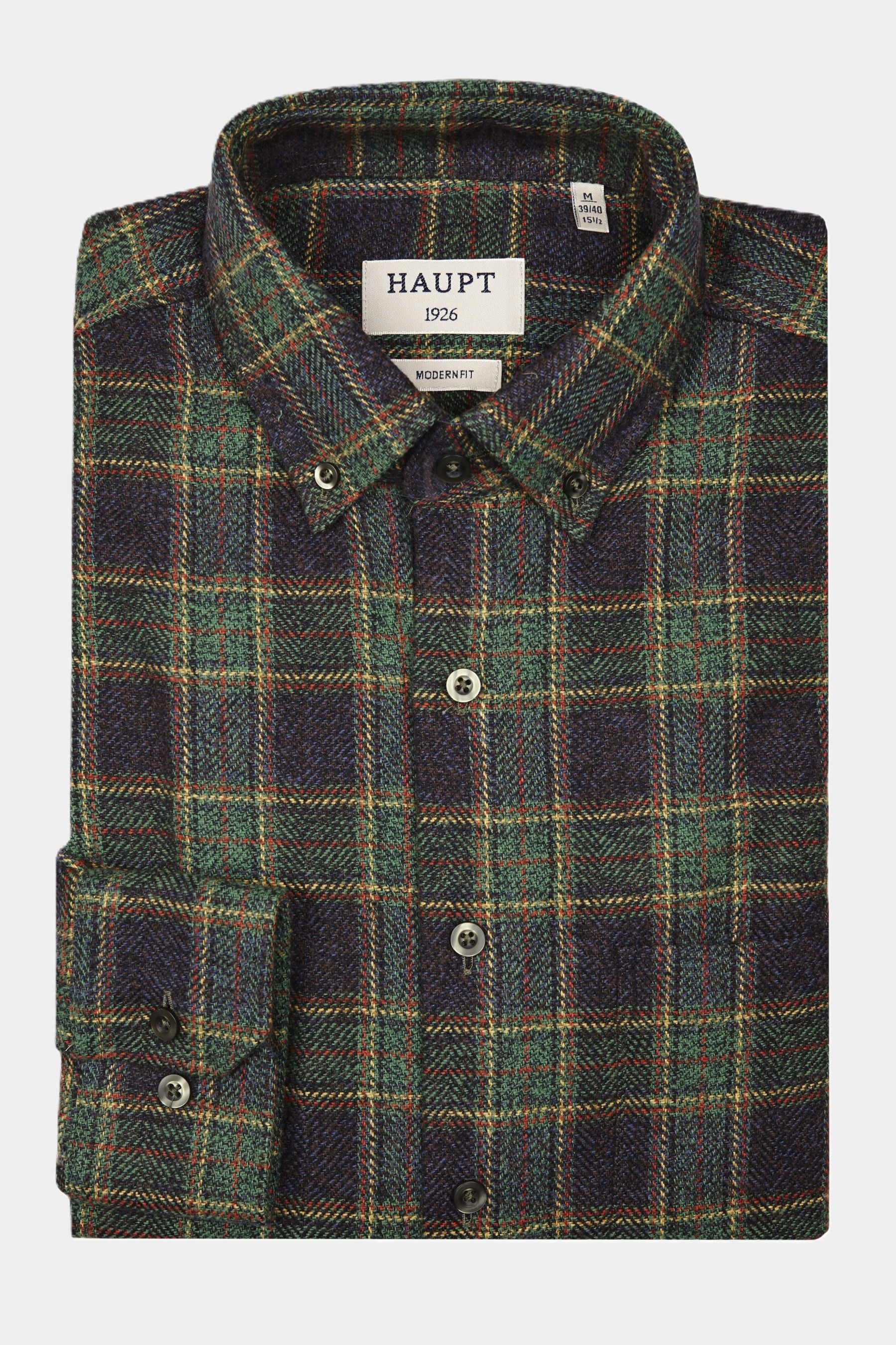 Checked long-sleeve shirt TRUE GREEN