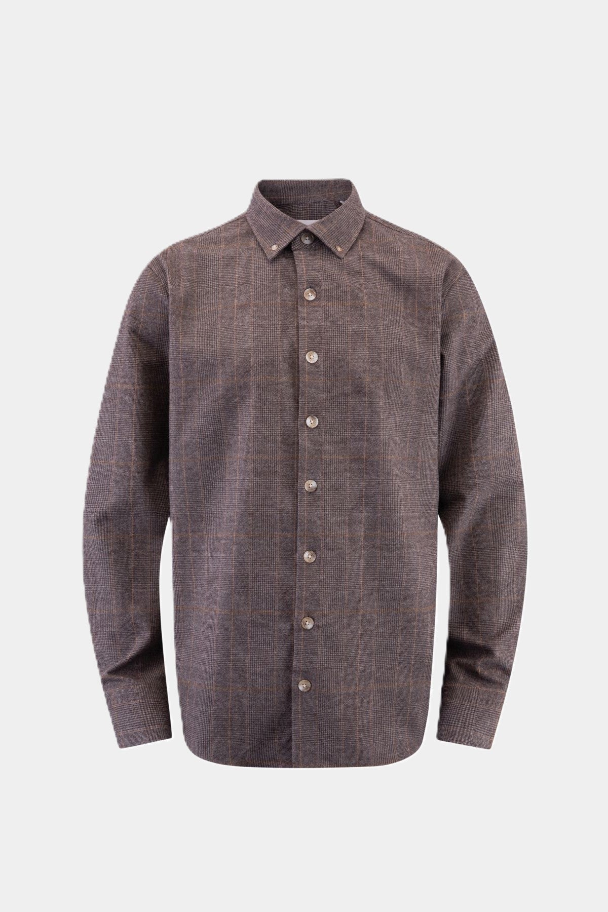 Checked Long Sleeve Shirt BROWN