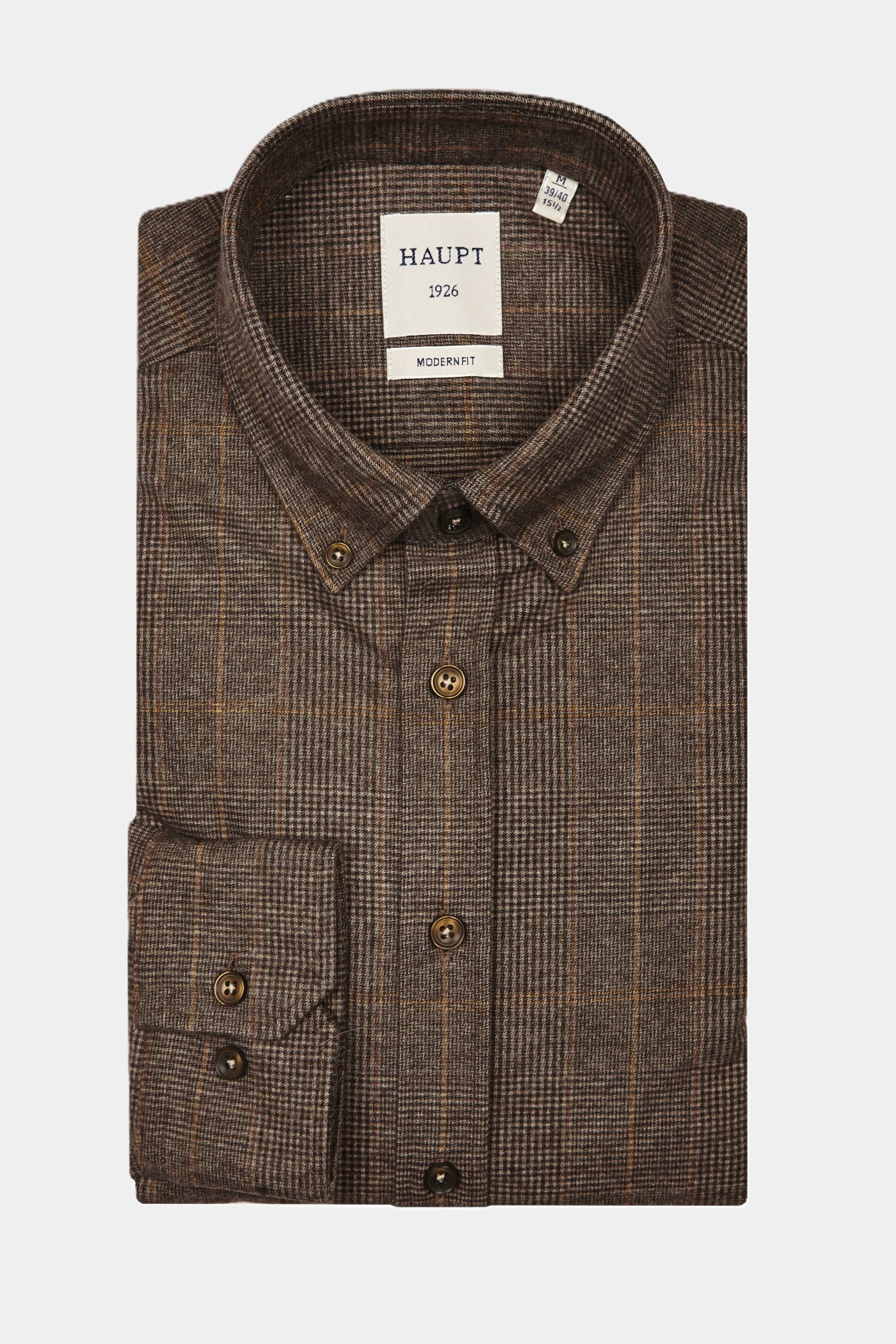 Checked Long Sleeve Shirt BROWN