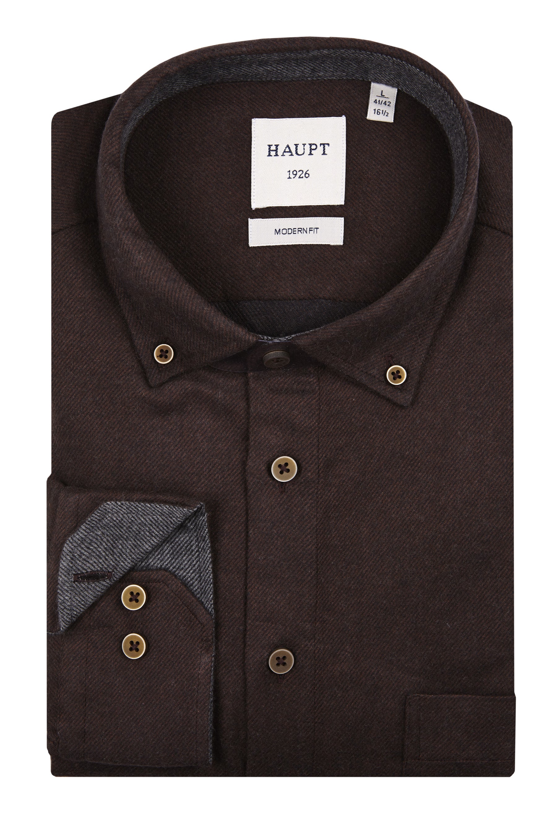 Cotton Men's Shirt BROWN