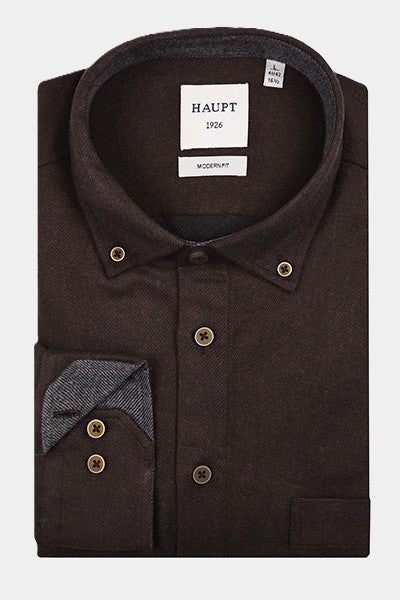 Cotton Men's Shirt BROWN