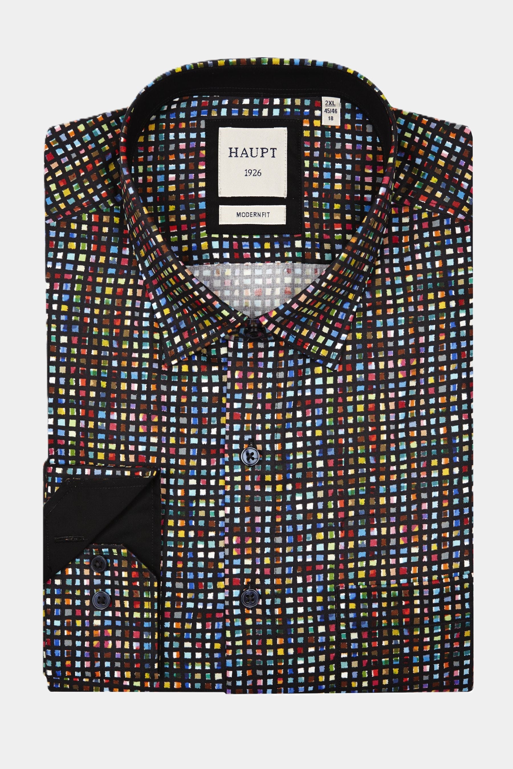 Cotton men's shirt with pattern MULTICOLOR