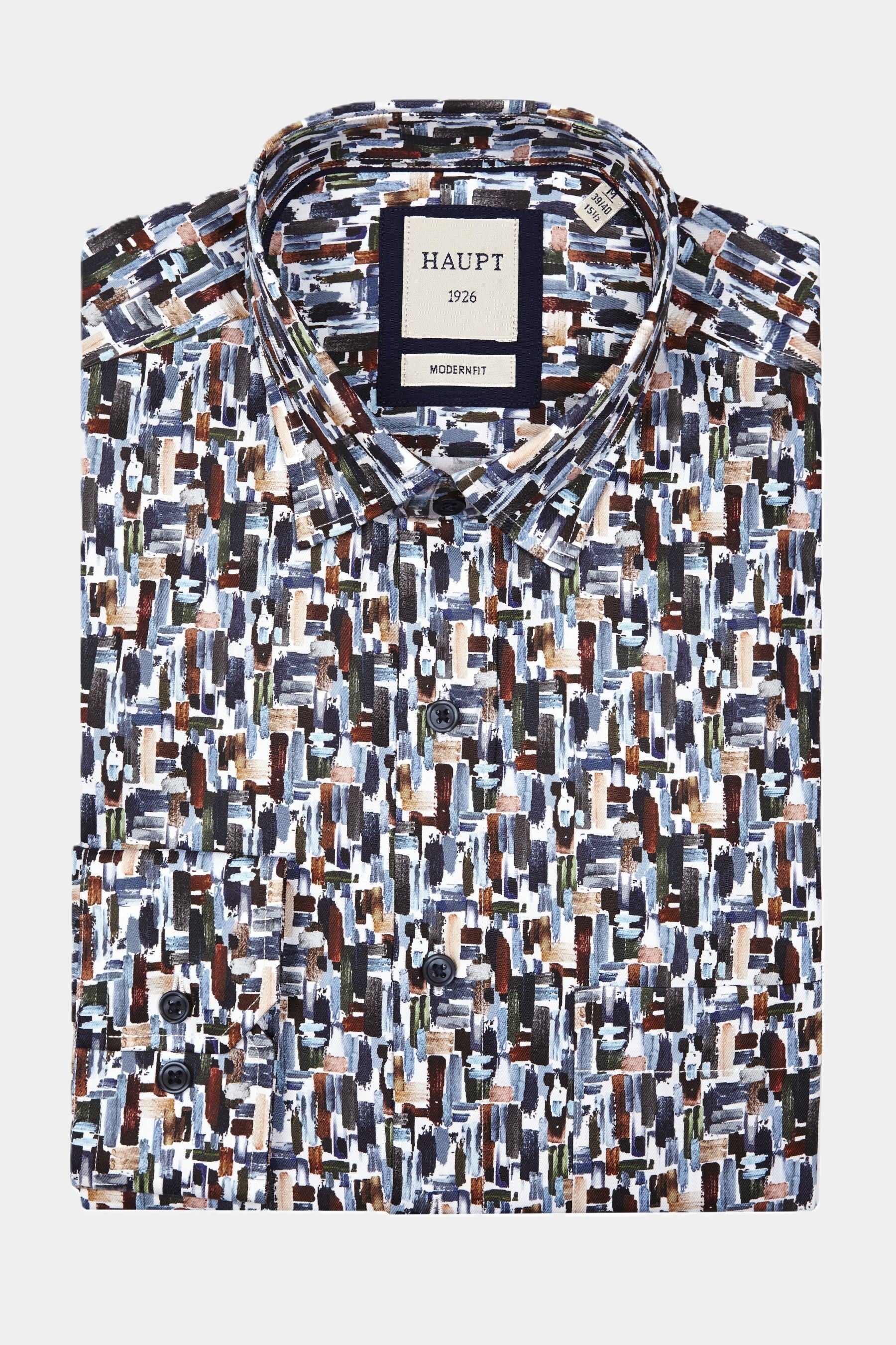 Abstract Cotton Men's Shirt MULTICOLOR