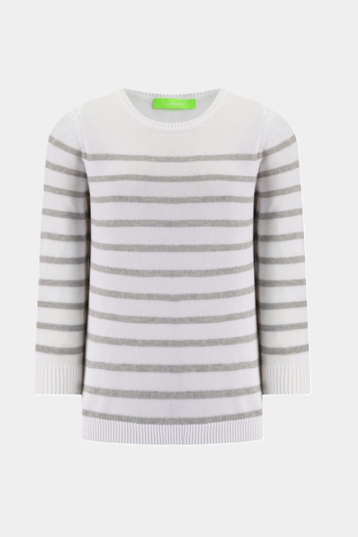 Baumwoll-Strickpullover LIGHT GREY