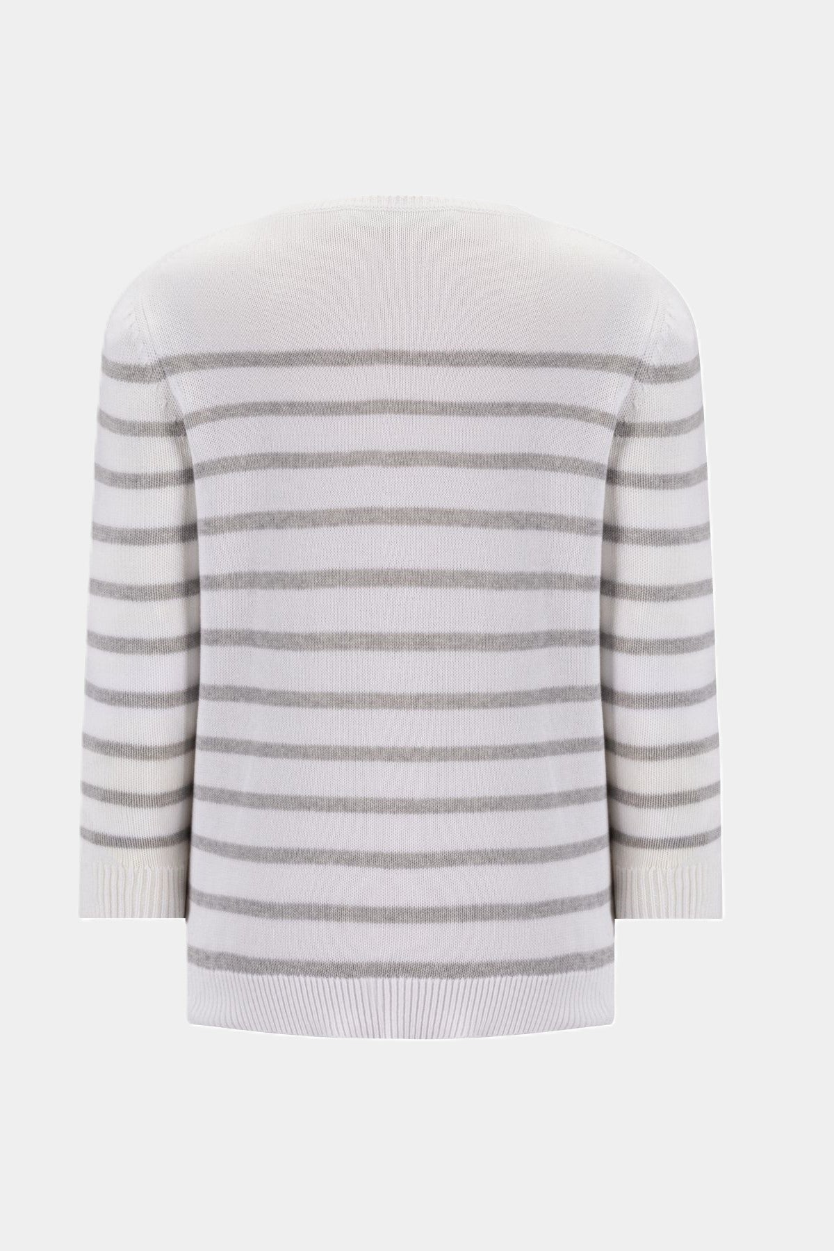 Baumwoll-Strickpullover LIGHT GREY