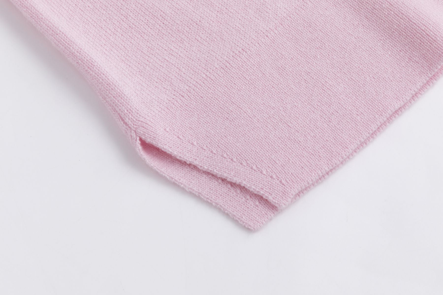 Woll-Kurzarm-Strickpullover PALE ROSA