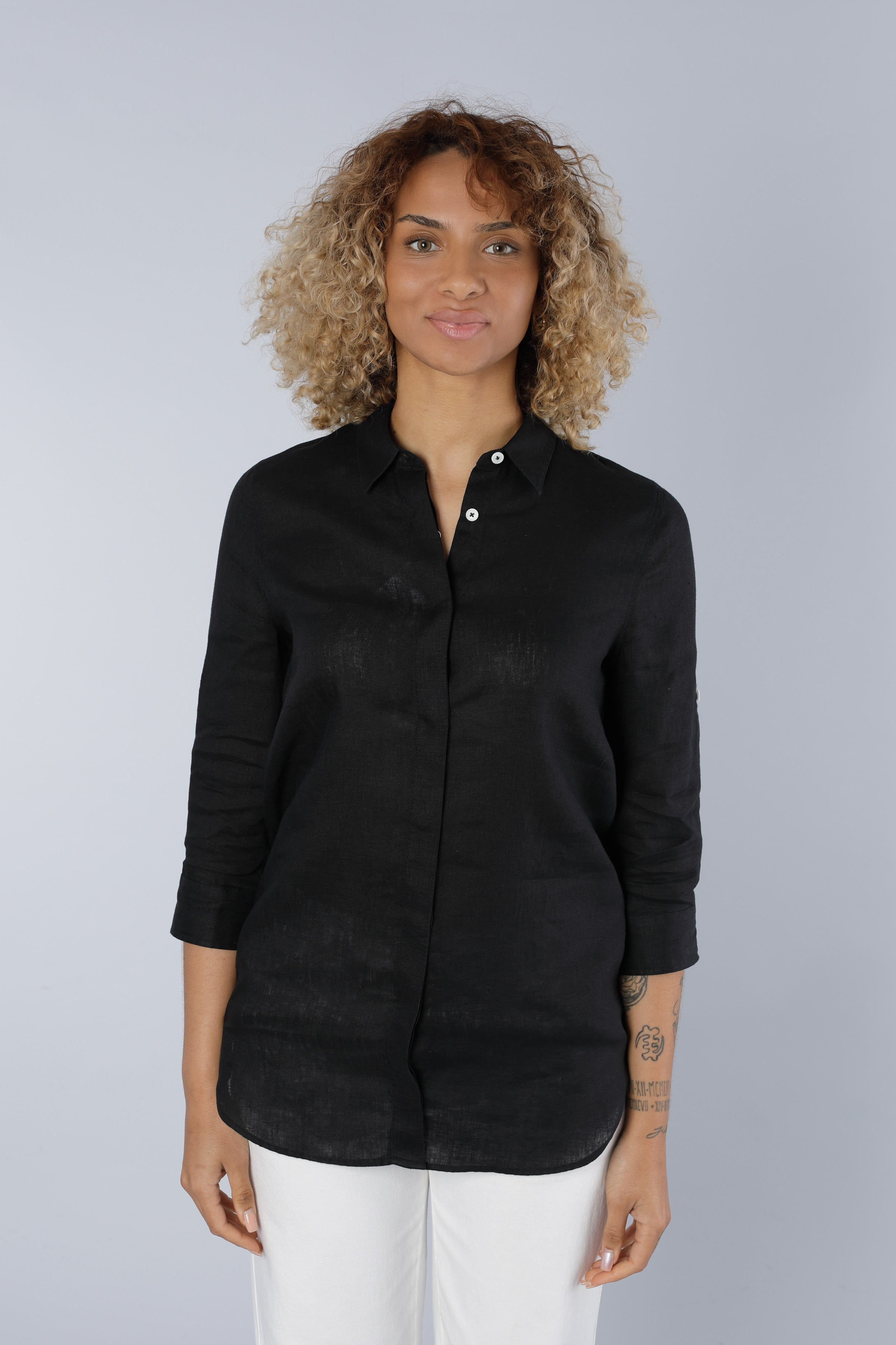 Linen blouse BLACK
