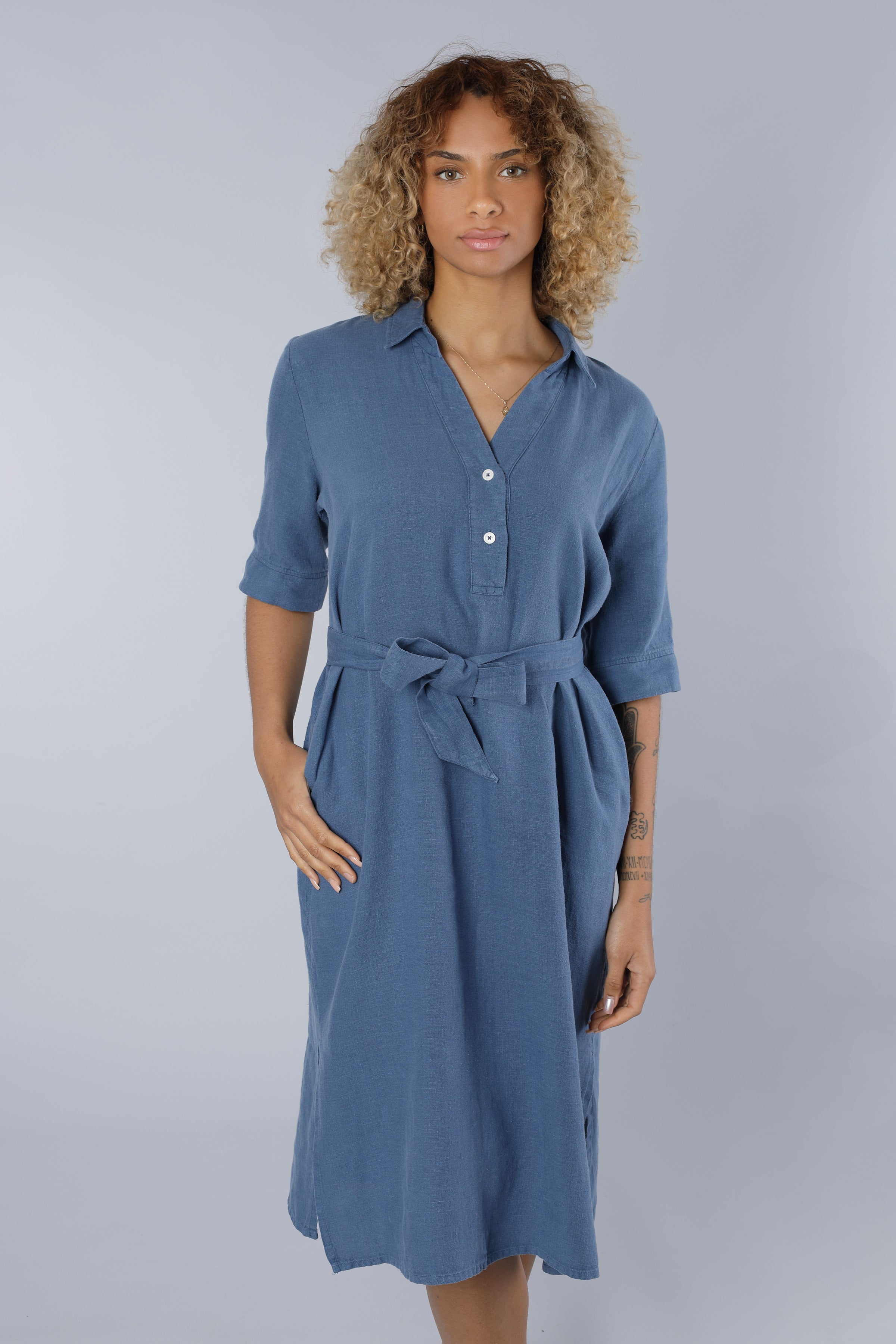 Linen dress BLUE