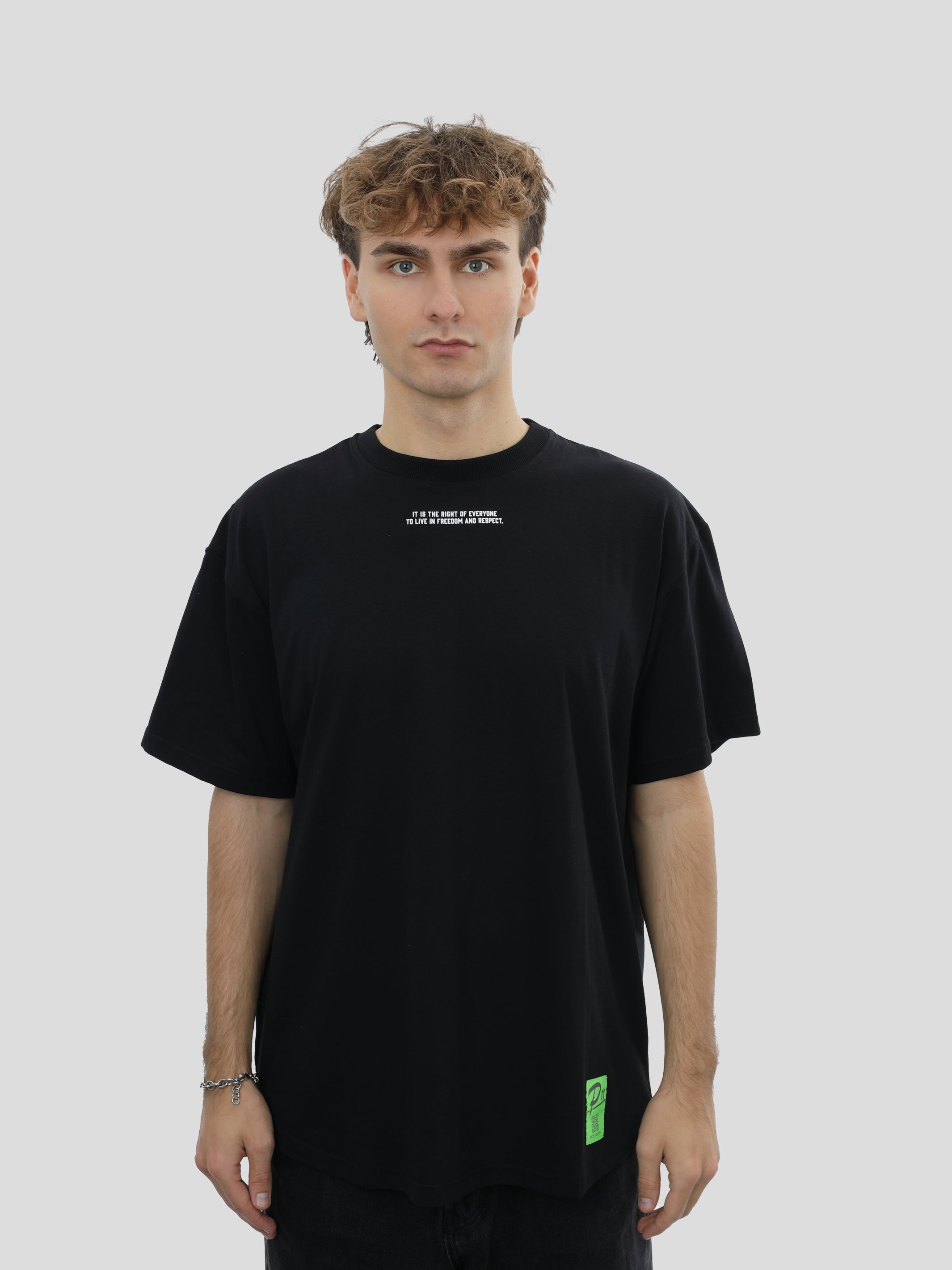 T-Shirt Oversize Unisex in Schwarz