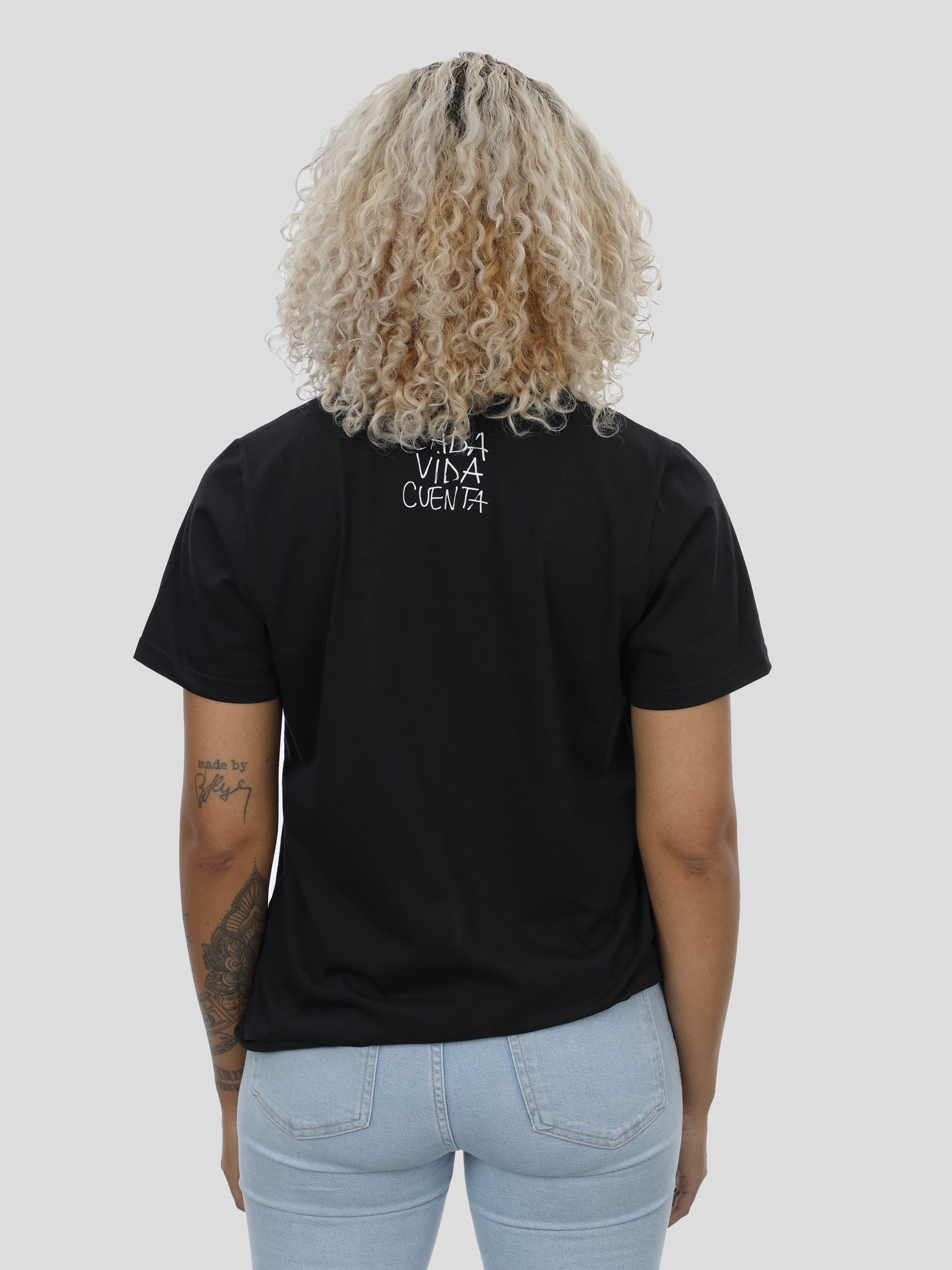 T-Shirt Slim Fit Unisex in Zwart