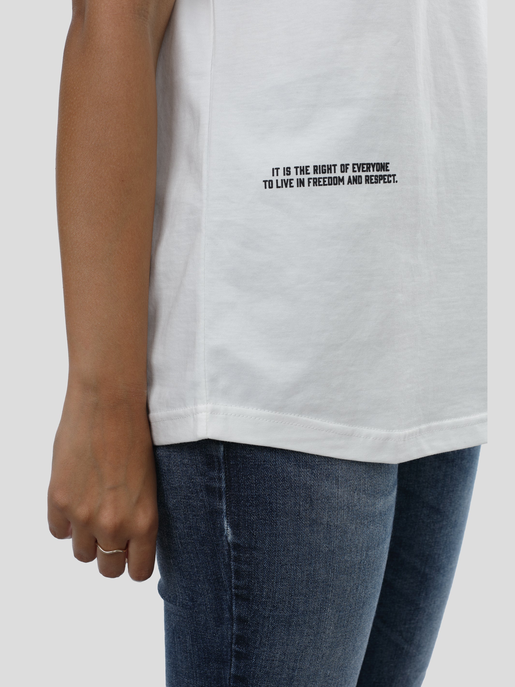 T-Shirt Loose Frauen in Off-White