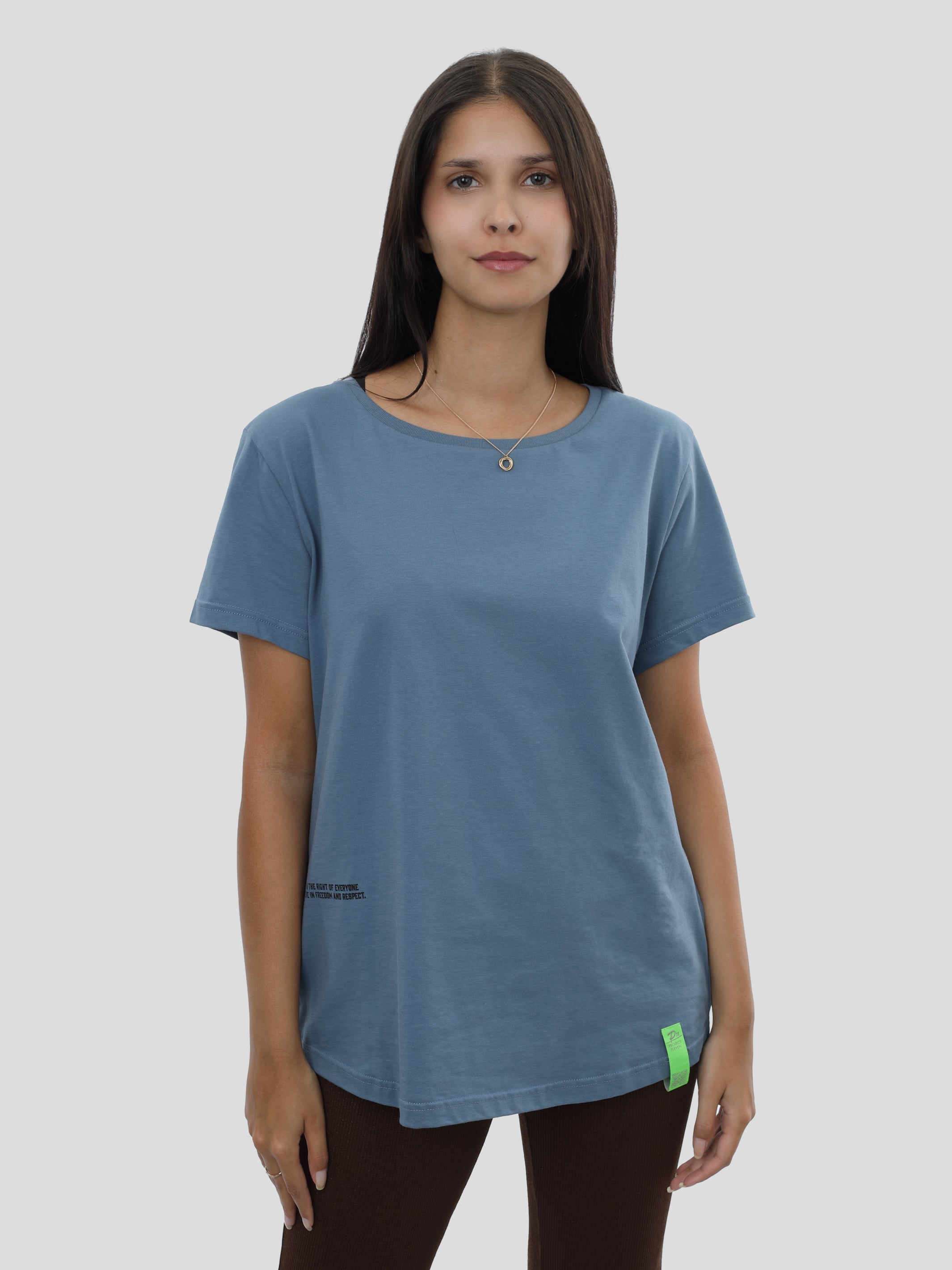 T-Shirt Loose Dames in Blauw