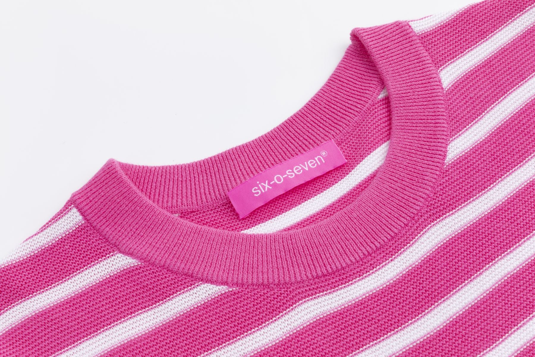 Striped cotton T-shirt PINK