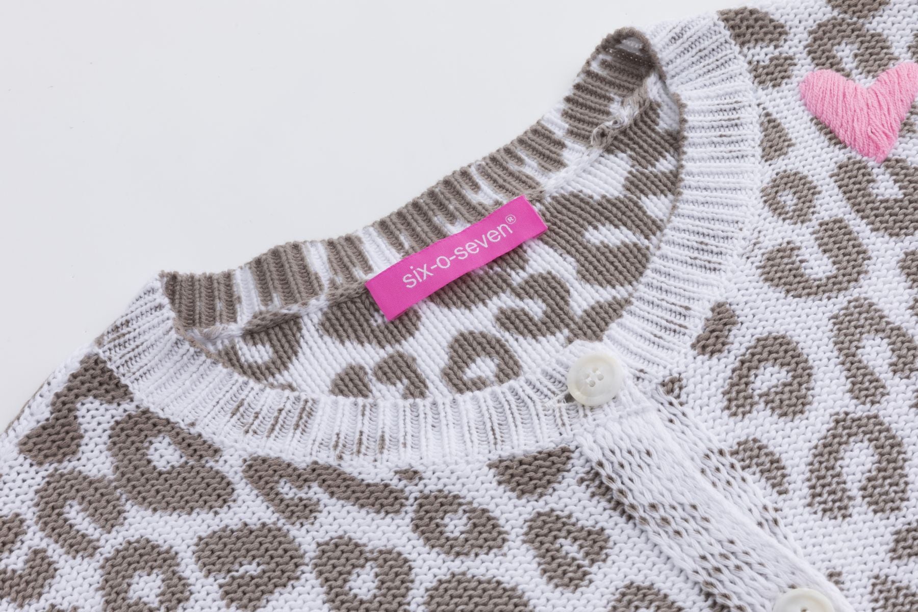 Cotton Leopard Cardigan TAUPE