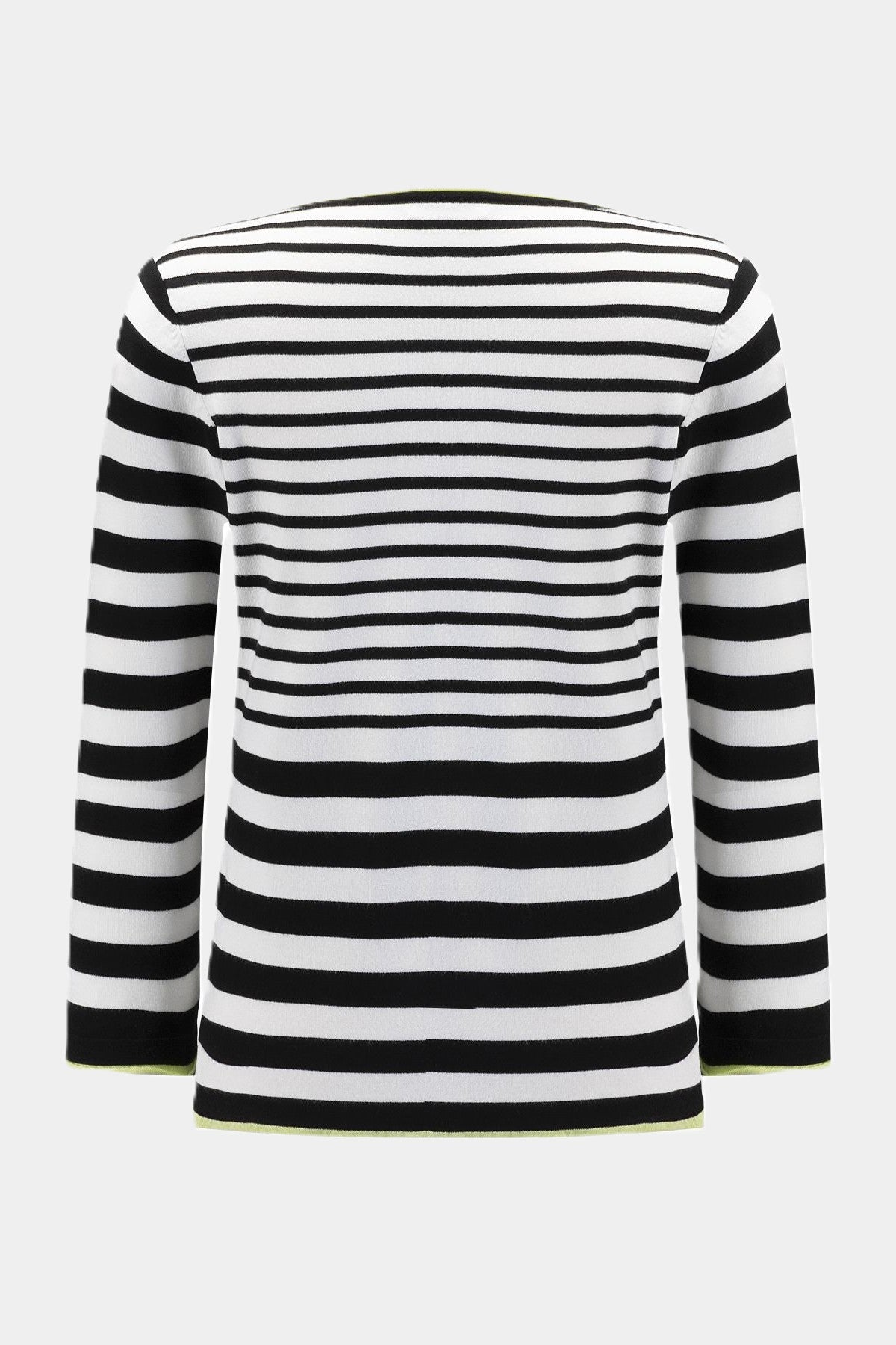 Striped knit sweater BLACK