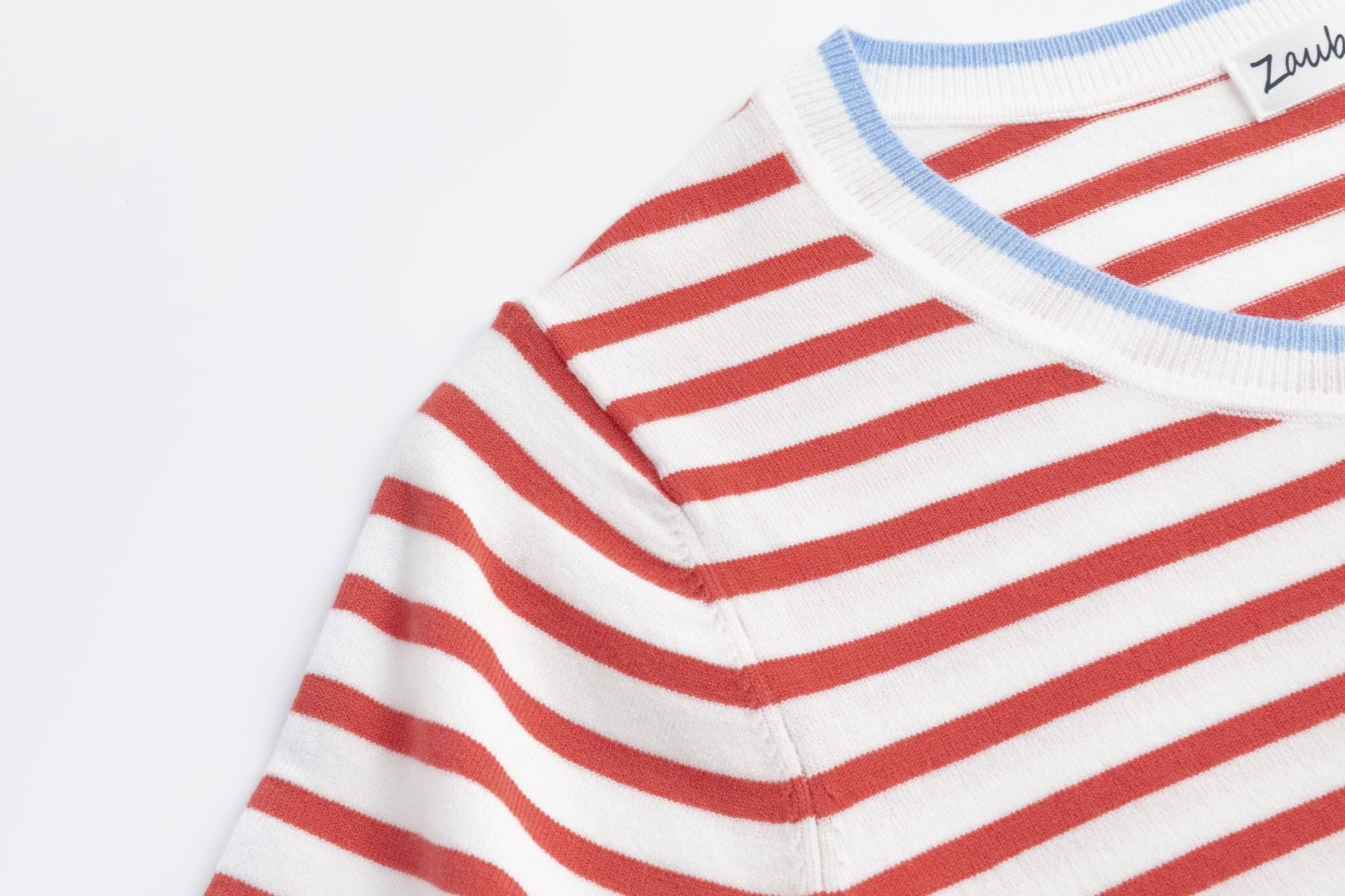 Striped knit shirt CORAL