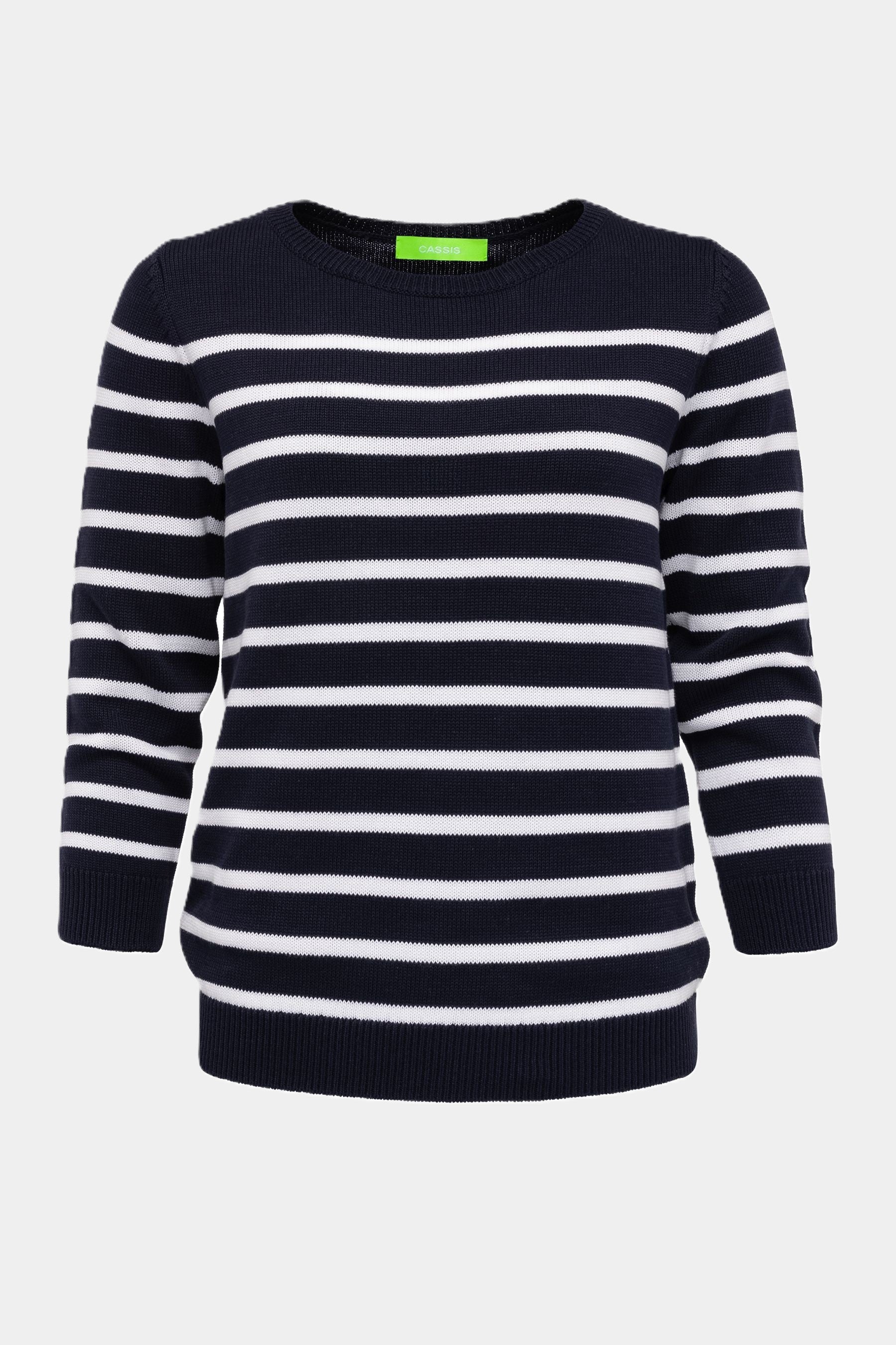 Baumwoll-Strickpullover NAVY