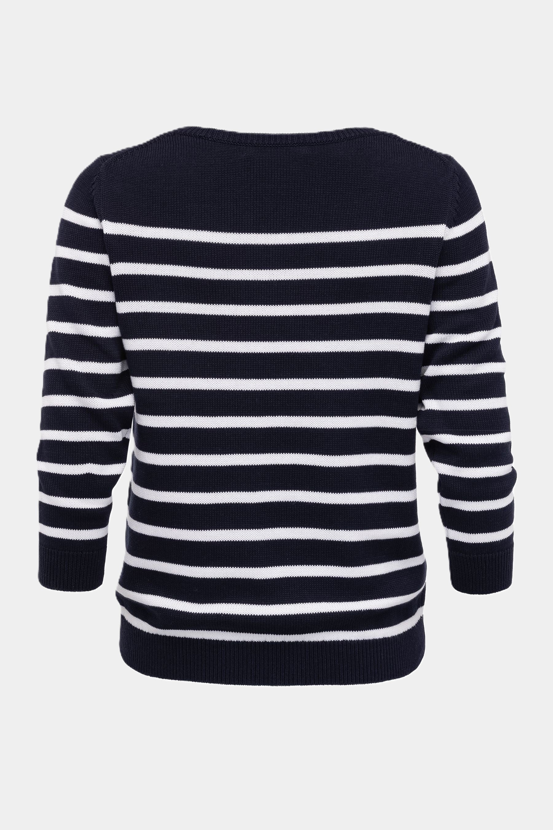 Baumwoll-Strickpullover NAVY