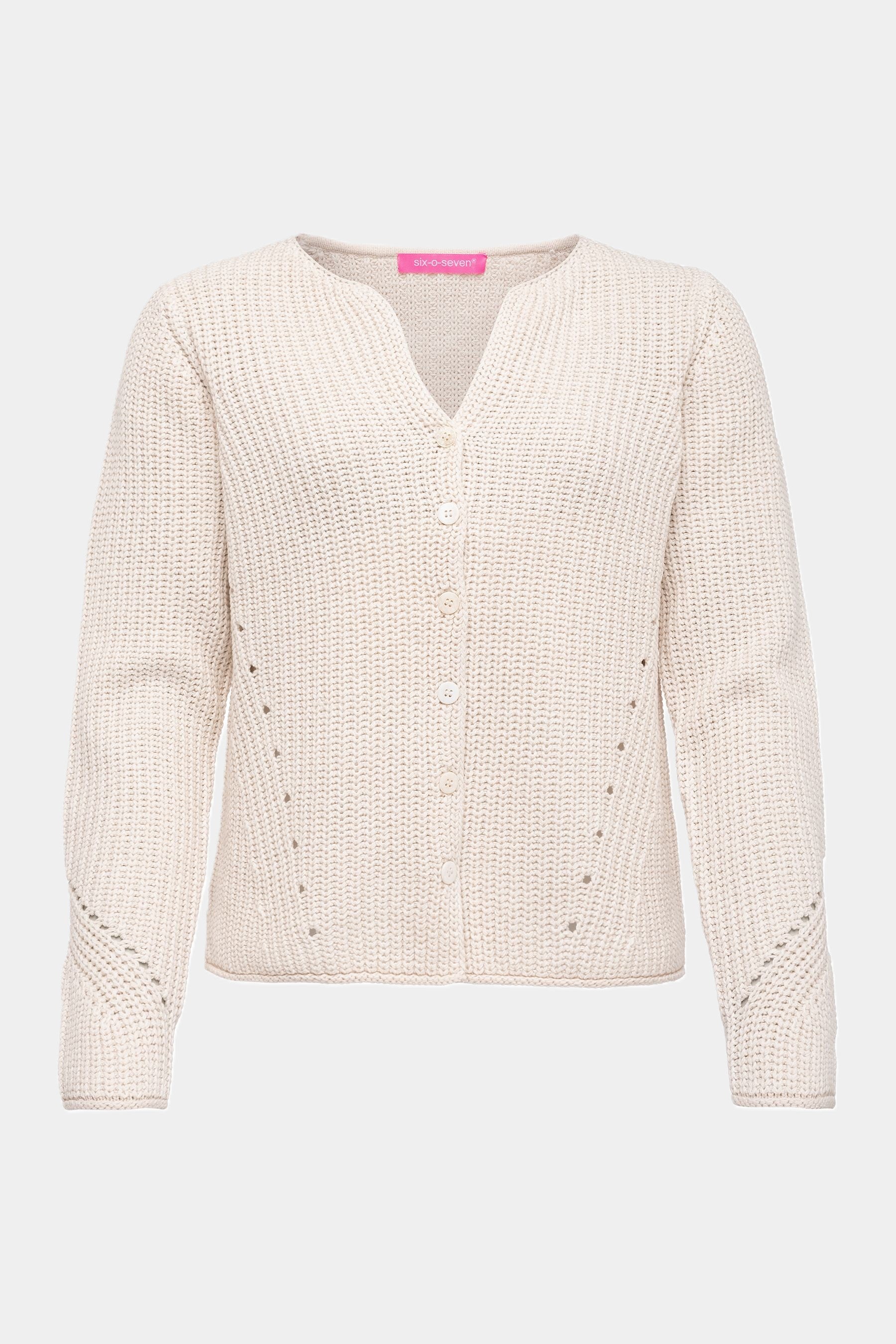 Cardigan with lace embroidery KITT