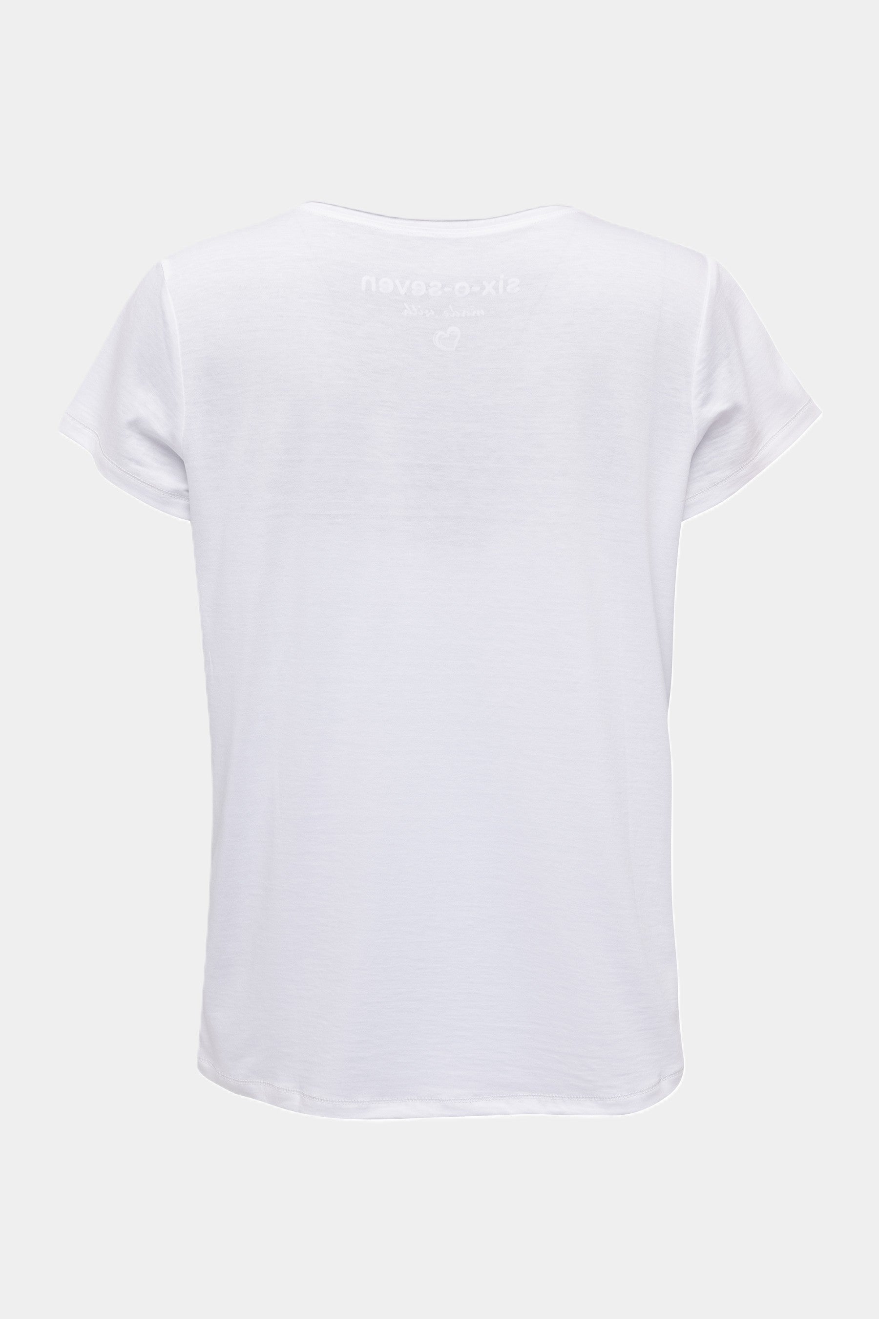 T-Shirt mit maritimem Print in WHITE