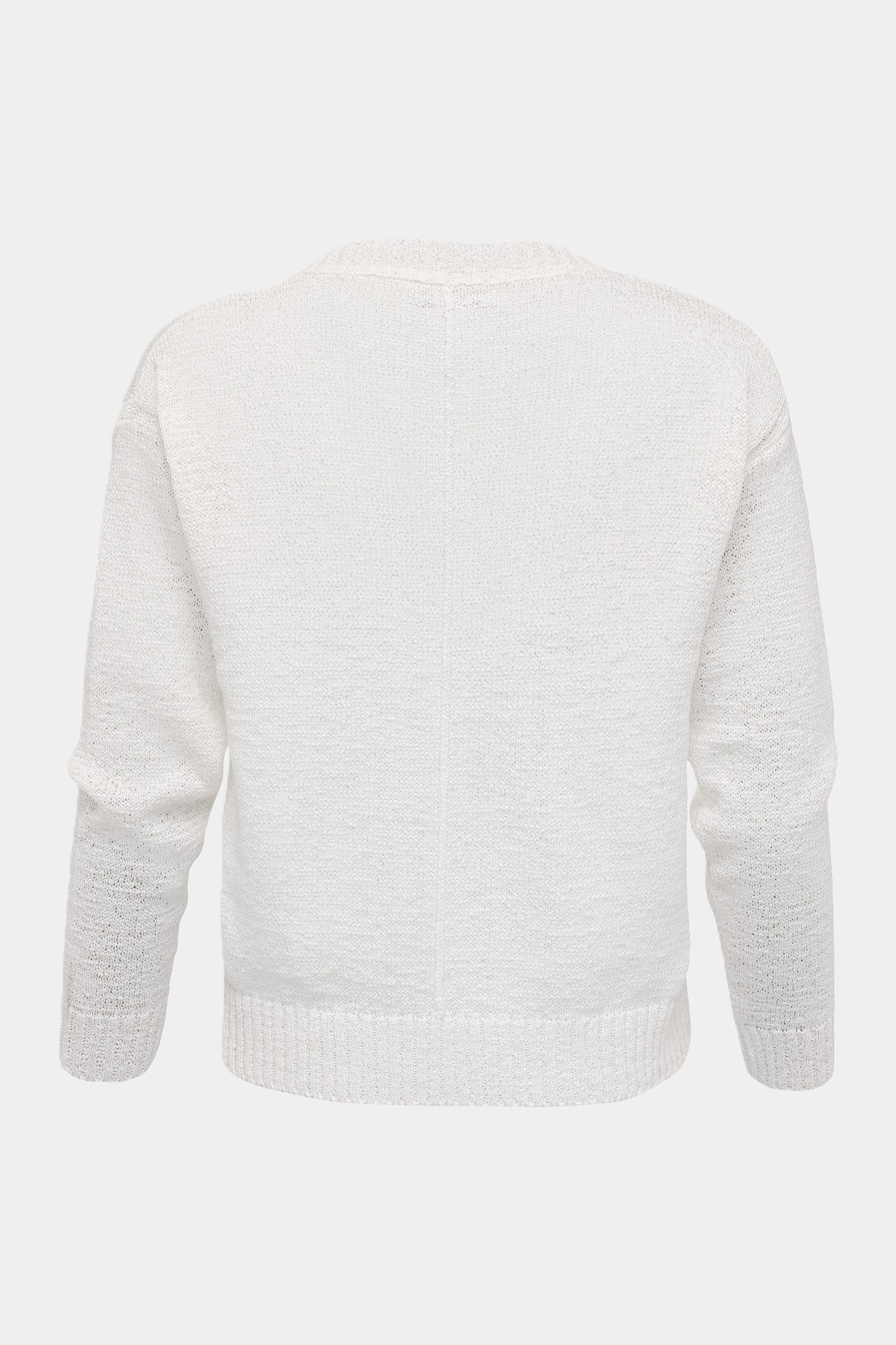 Strickpullover mit V-Ausschnitt WHITE